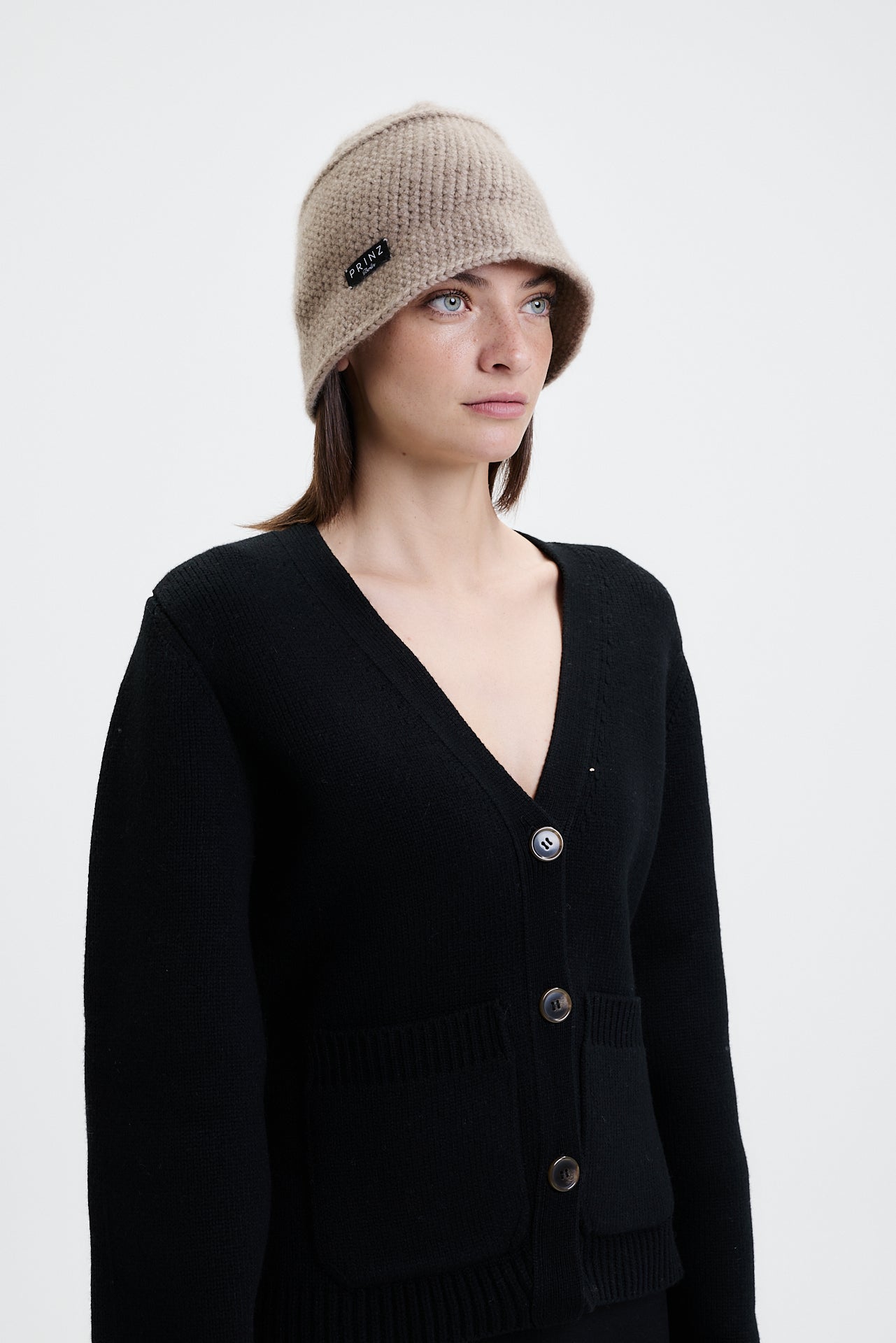 Cashmere Handmade Bucket Hat Taupe