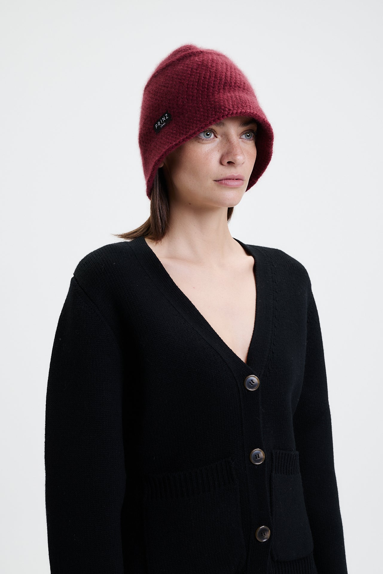 Kaschmir Bucket Hat Hand Crochet Burgundy