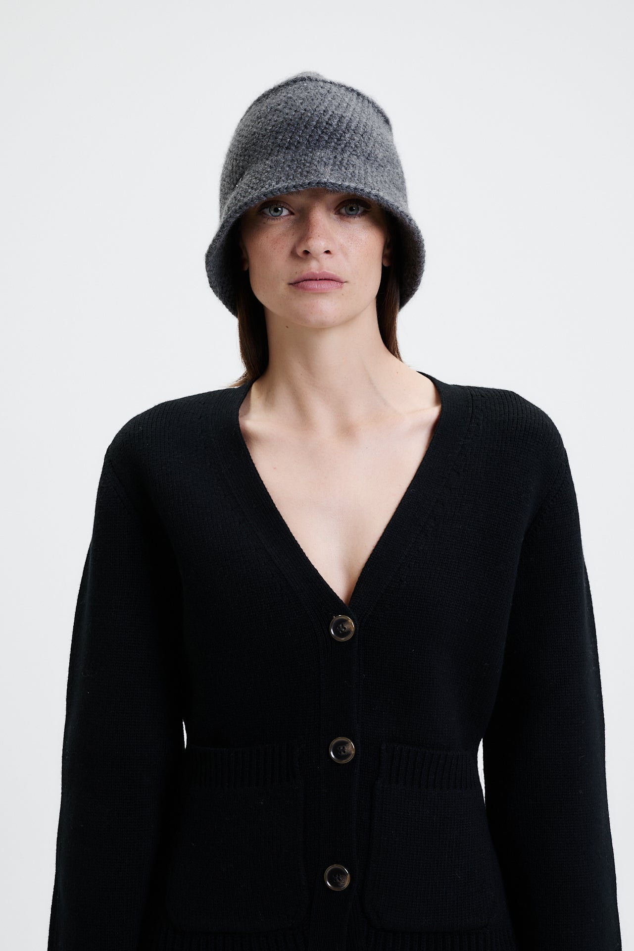 Cashmere Handmade Bucket Hat Graphite
