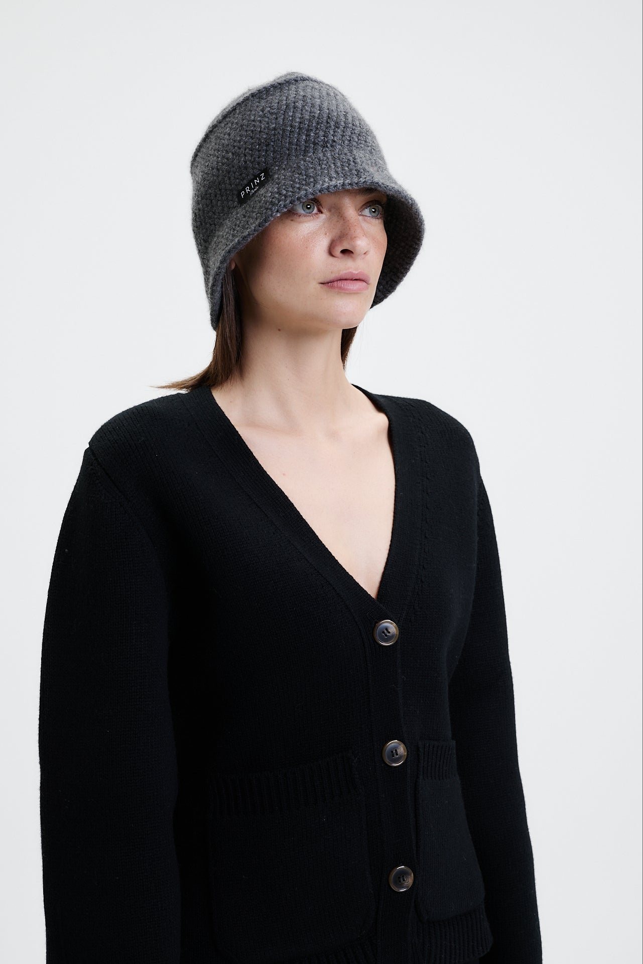 Cashmere Handmade Bucket Hat Graphite