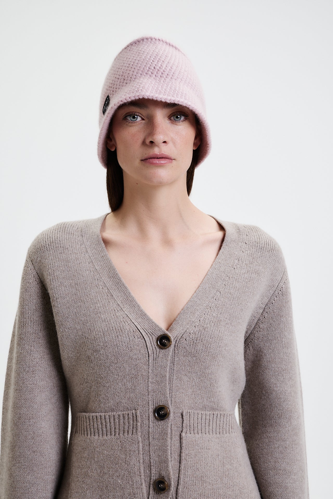 Kaschmir Bucket Hat Hand Crochet Rose