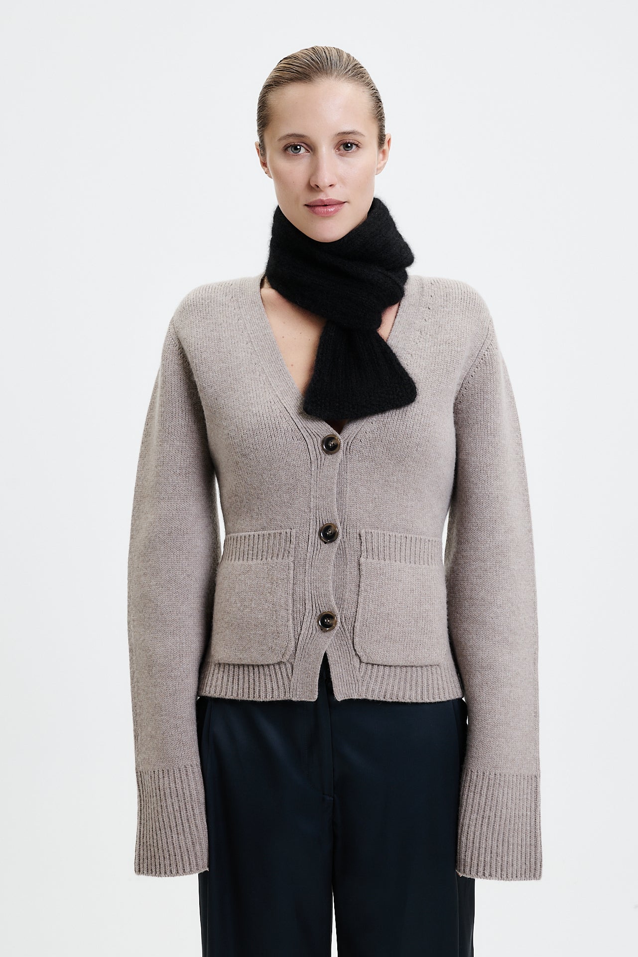 Cashmere Handmade Scarf Black