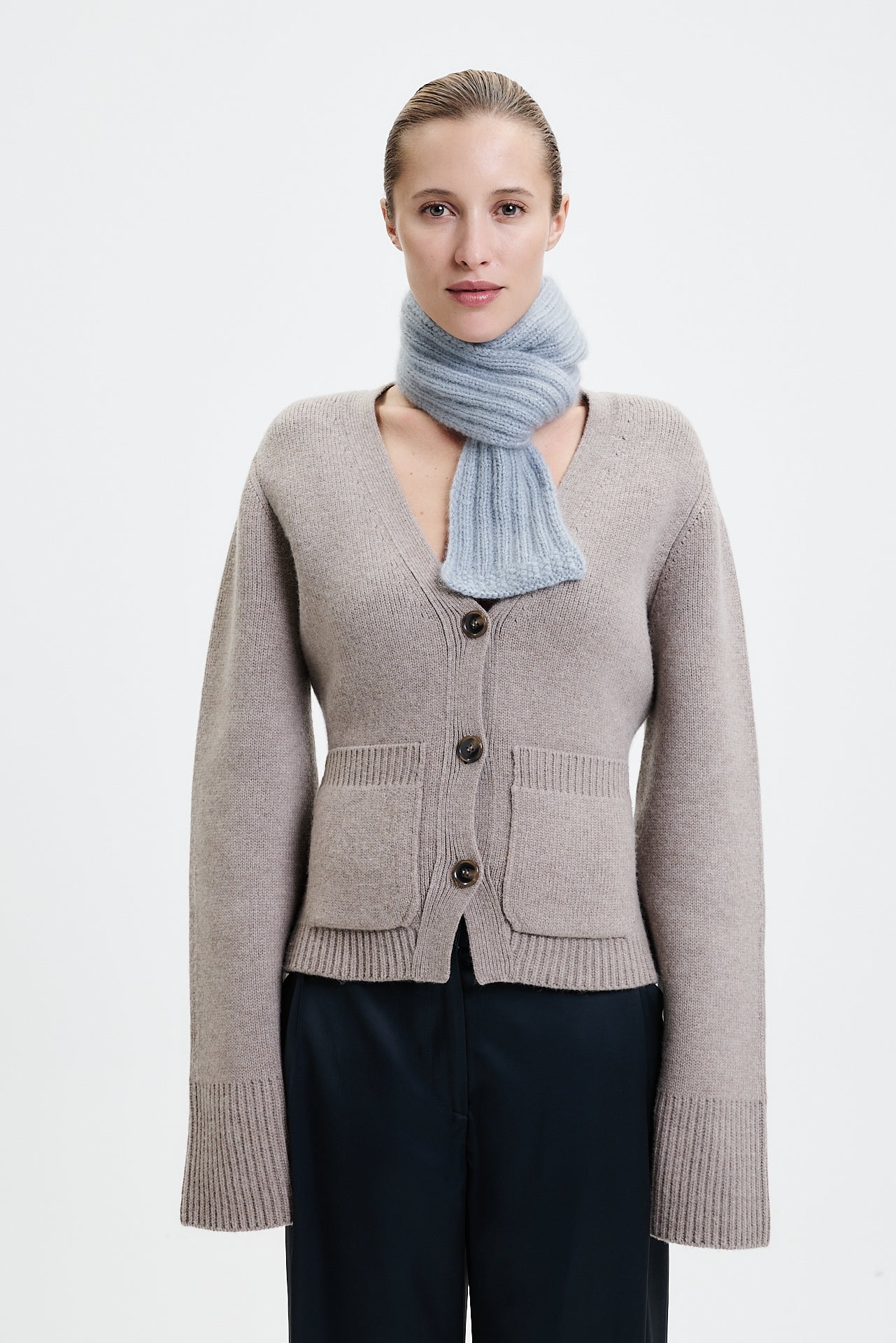 Cashmere Handmade Scarf Ice