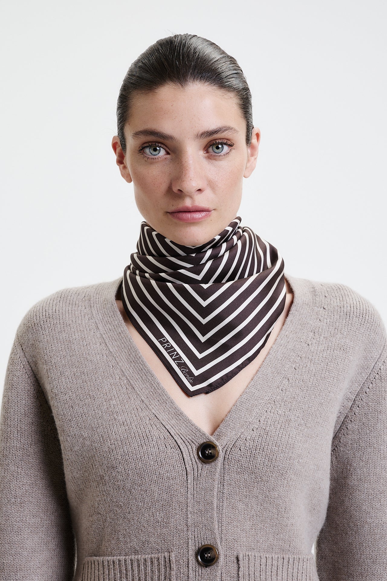 Silk Scarf Squares 70 Chocolate