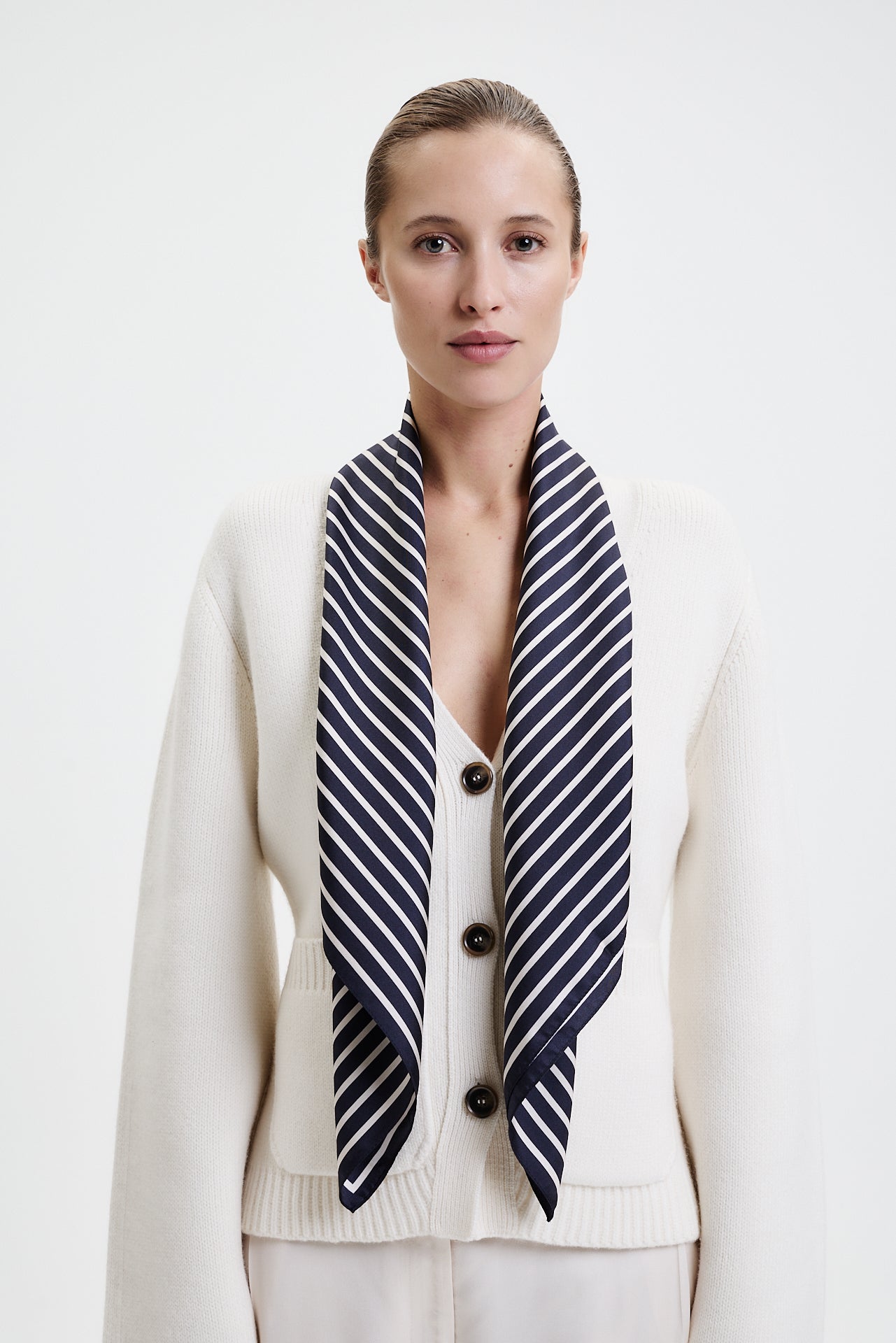 Silk Scarf Squares 90 Dark Blue