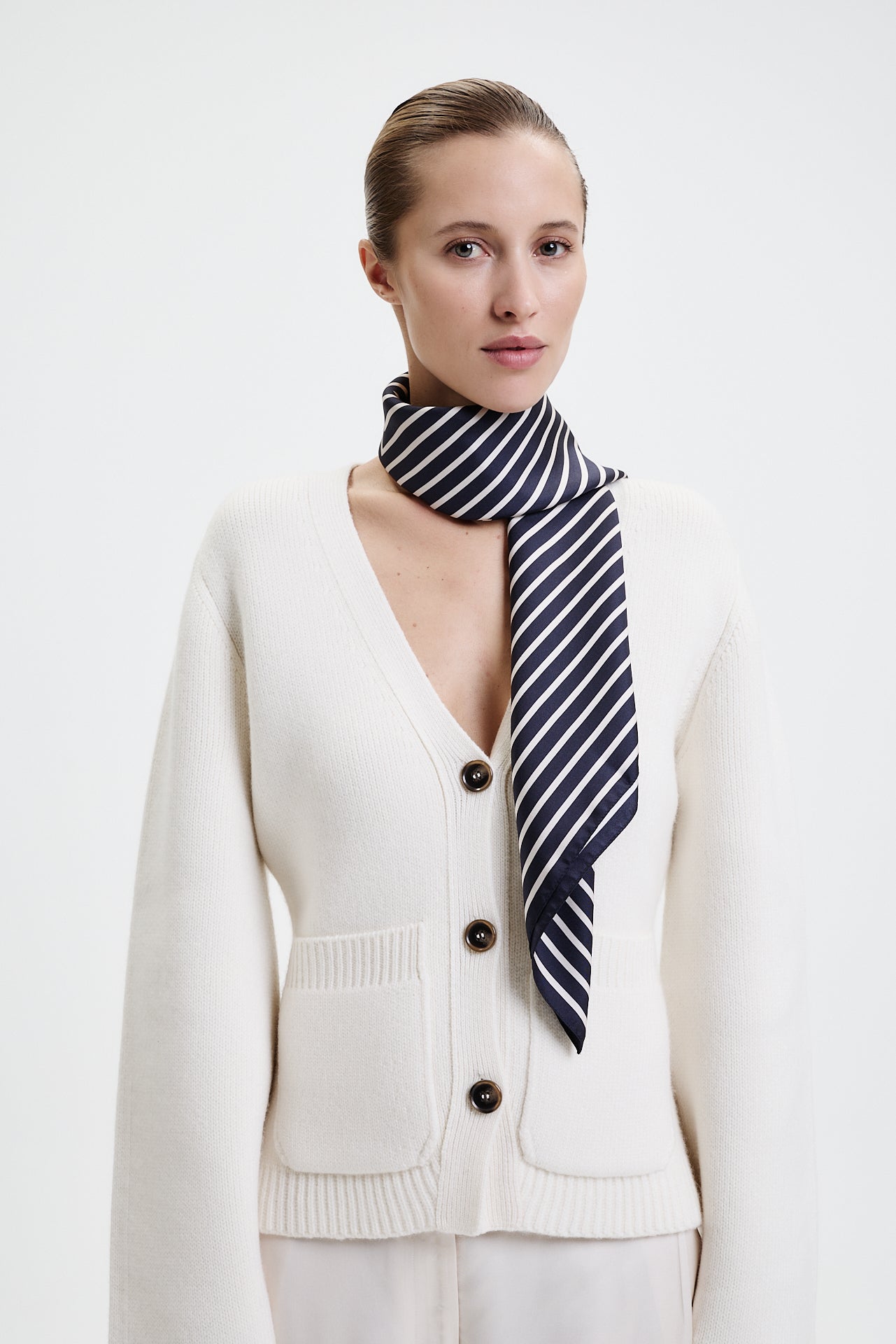 Silk Scarf Squares 90 Dark Blue