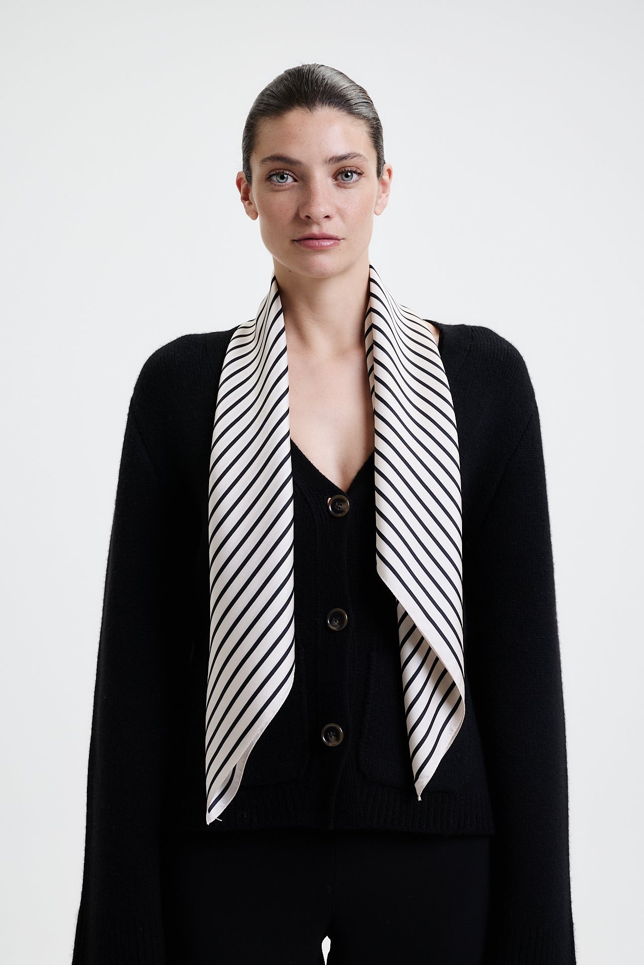 Silk Scarf Squares 90 Off-White