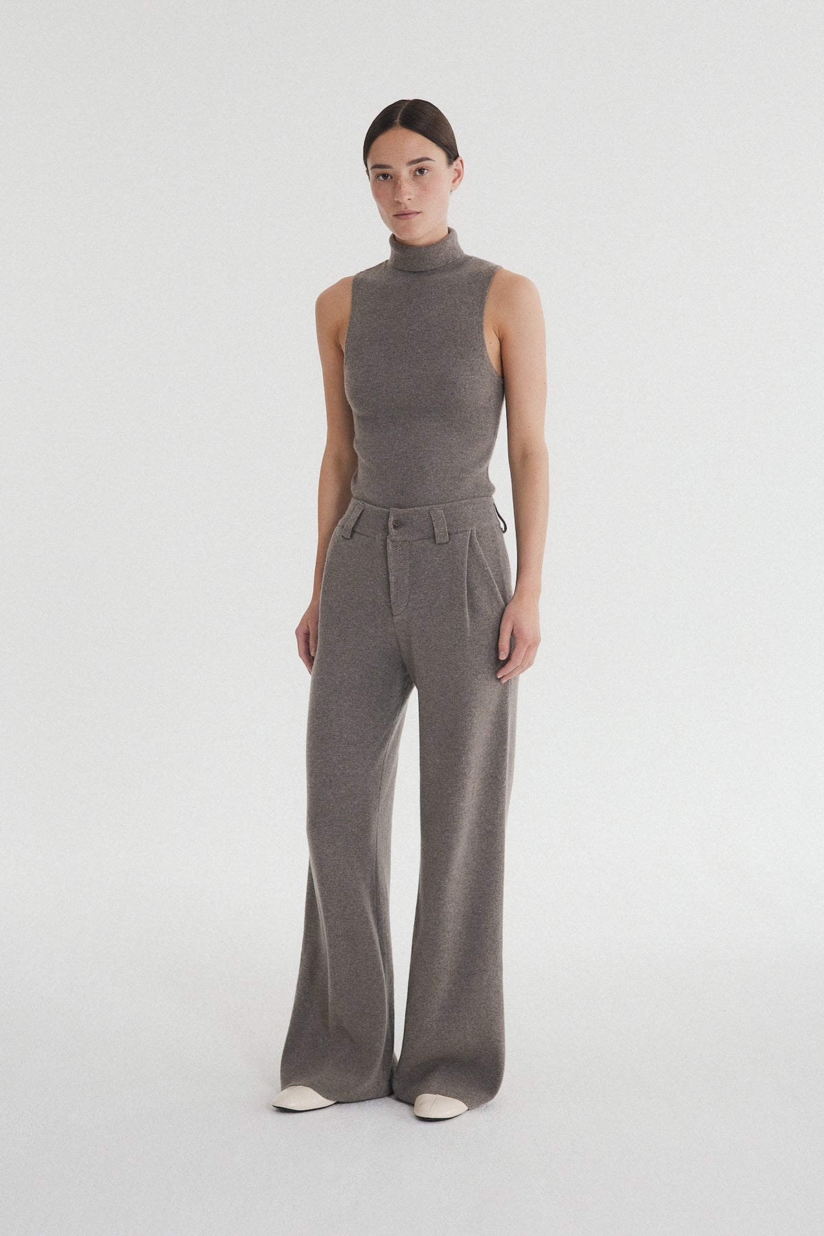 Rib Tank Top Grey