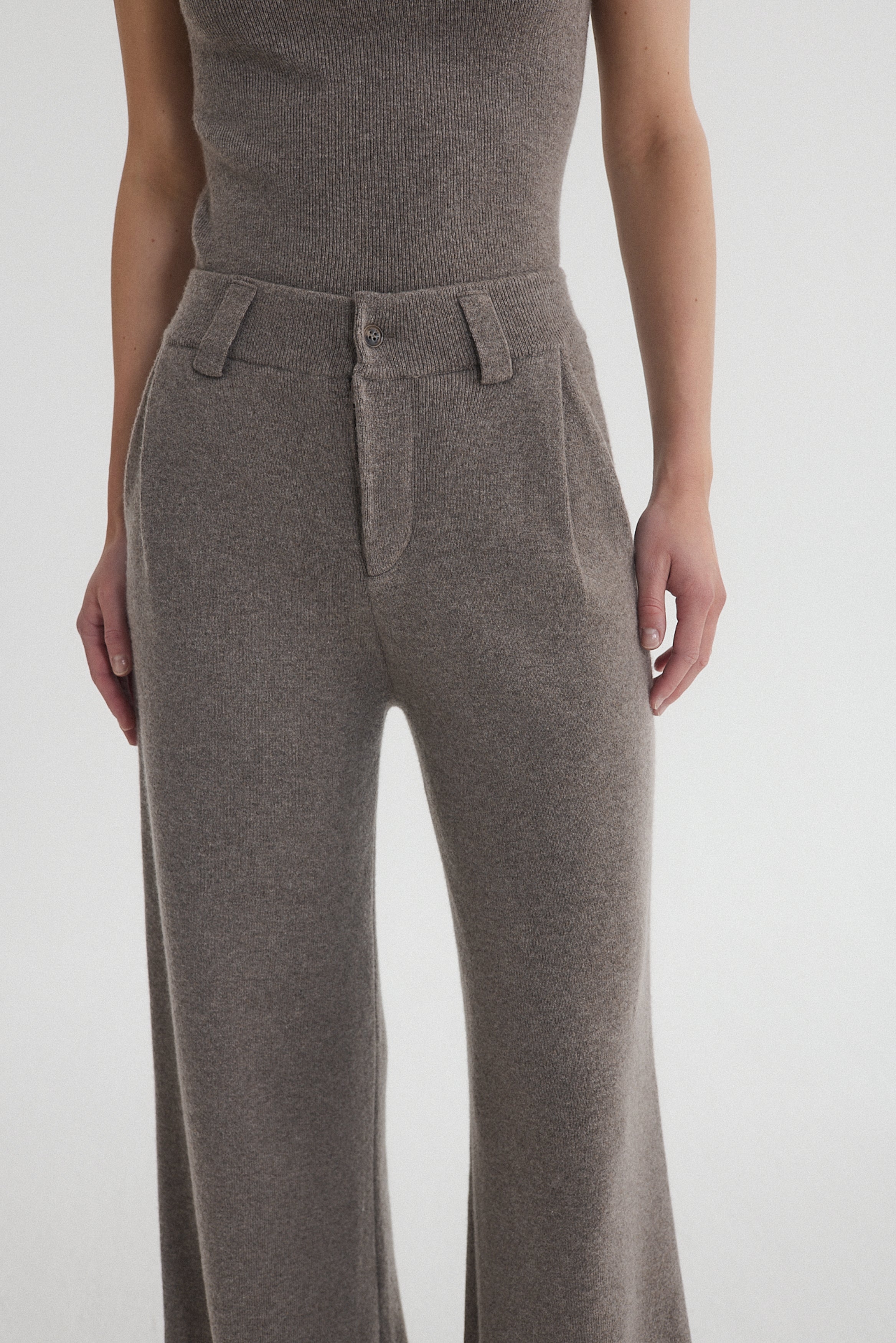 Rib Tank Top Grey