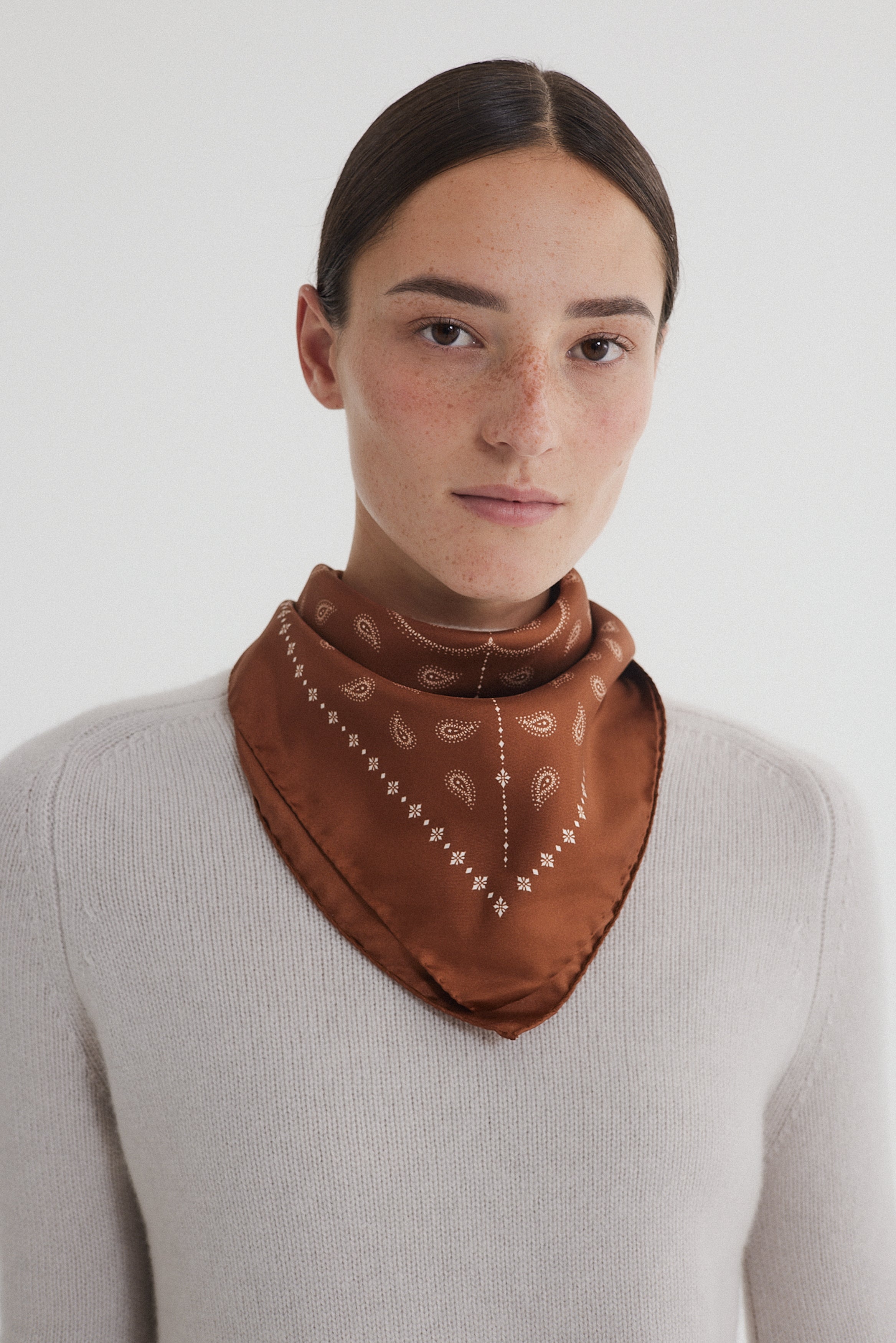 Paisley Scarf 70 Cinnamon