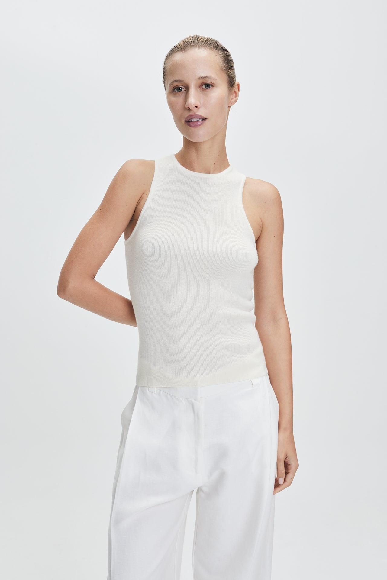 Rib Tank Top Off-White