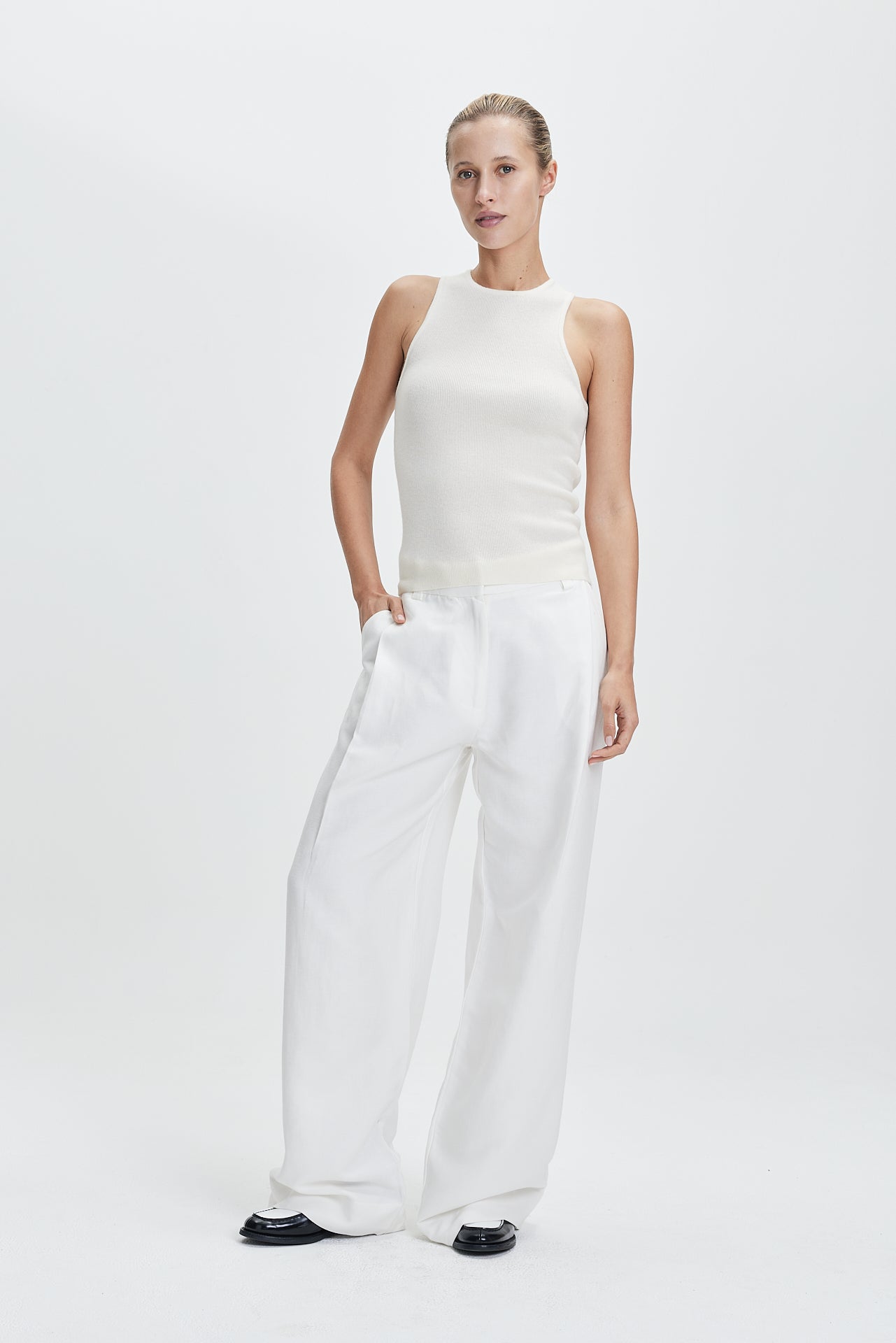 Rib Tank Top Off-White