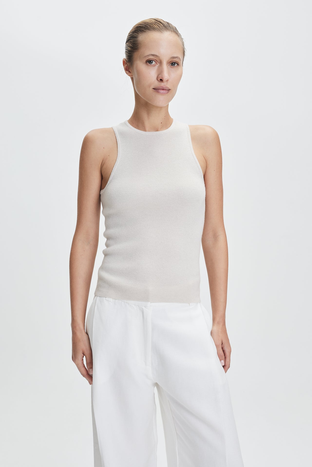 Rib Tank Top Vanilla