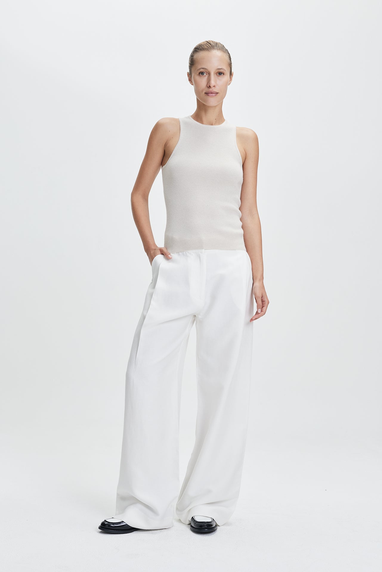 Rib Tank Top Vanilla