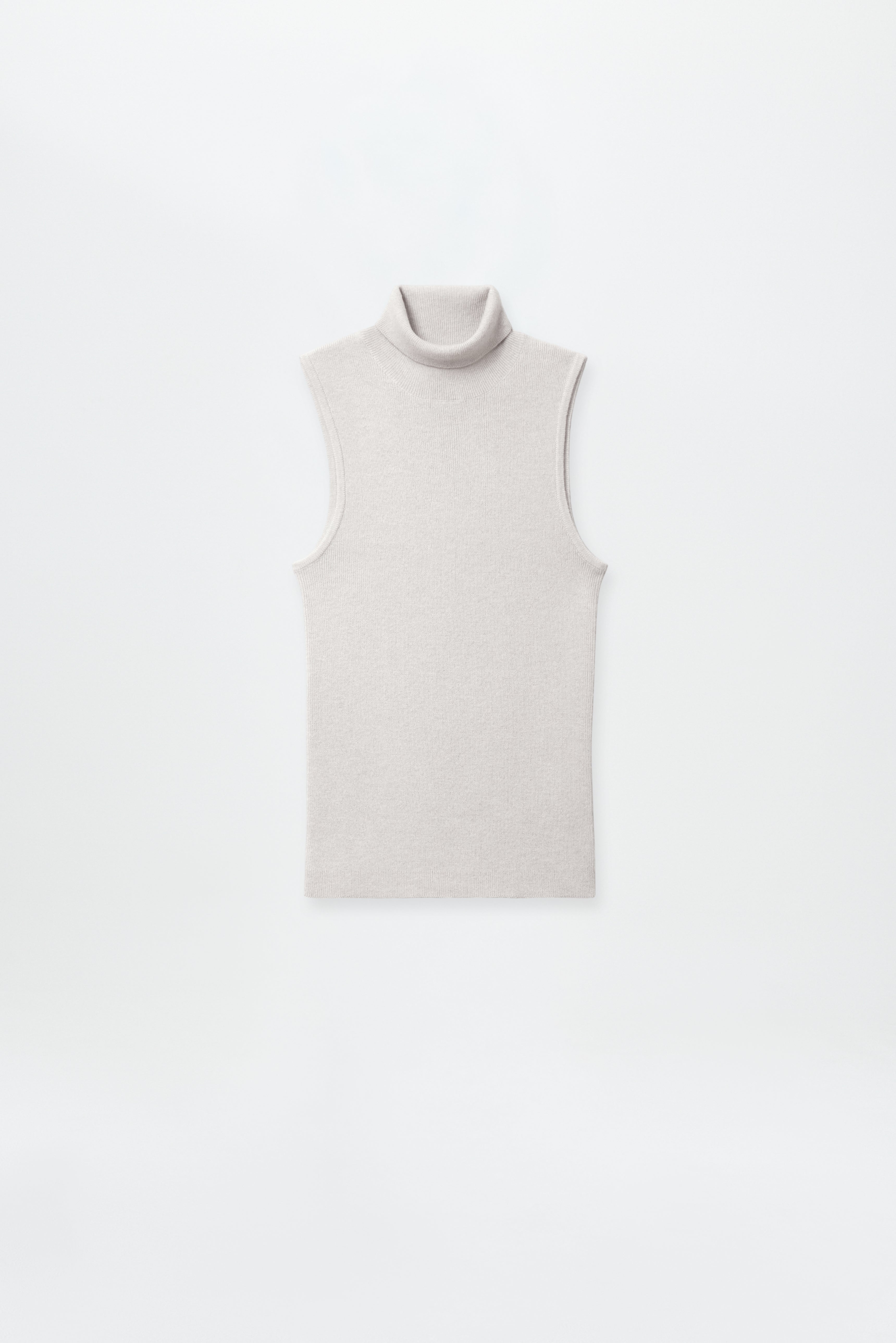 Rib Turtleneck Top Vanilla