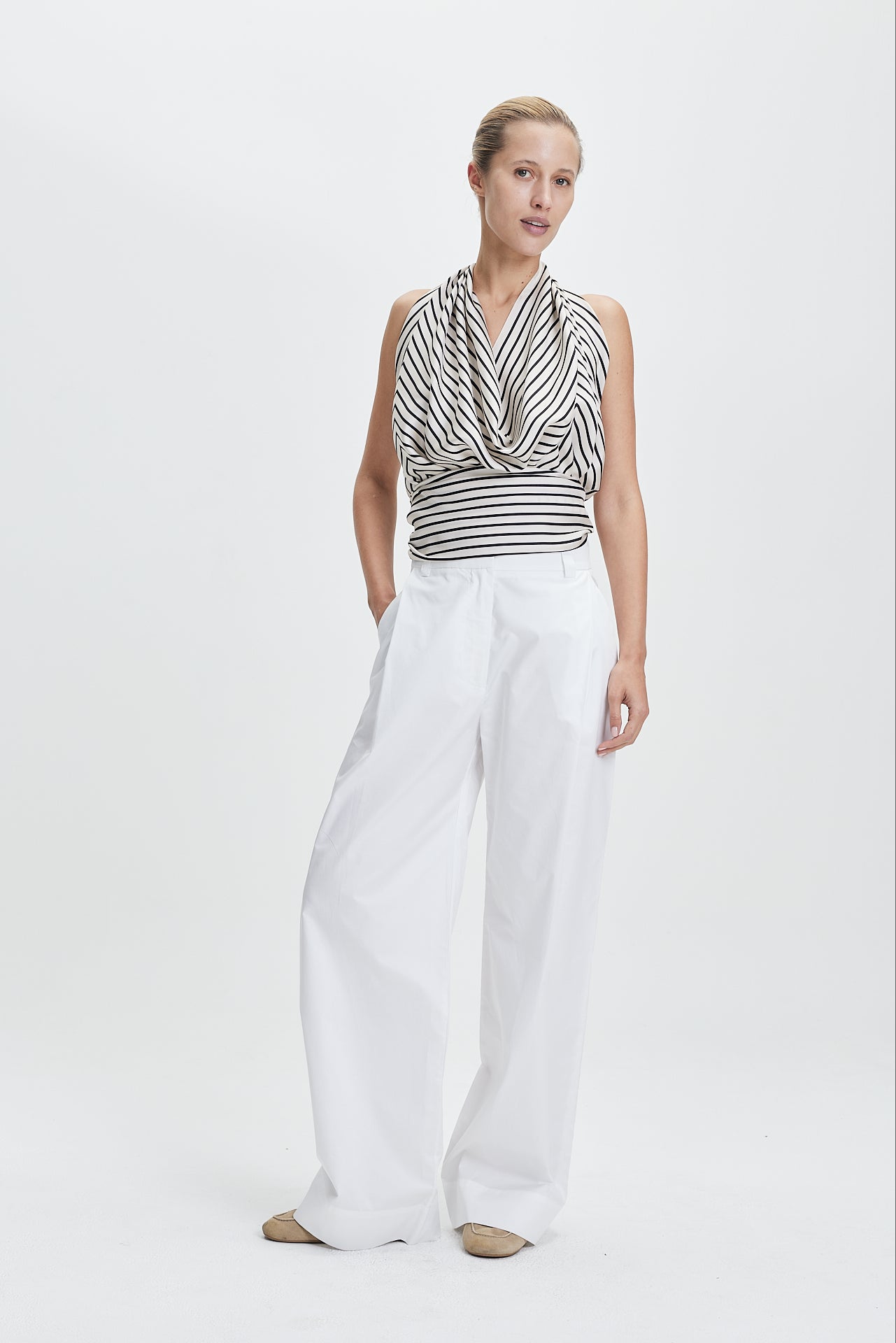 Silk Scarf Squares 123 Off-White