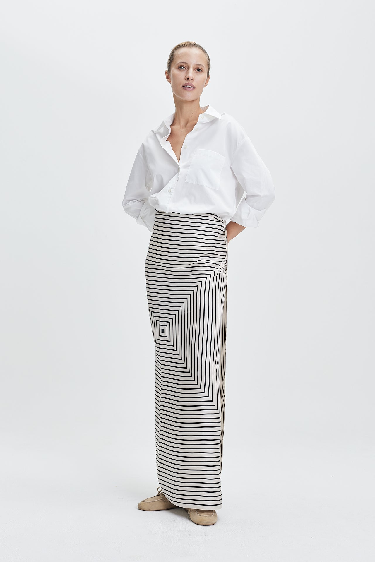 Silk Scarf Squares 123 Off-White