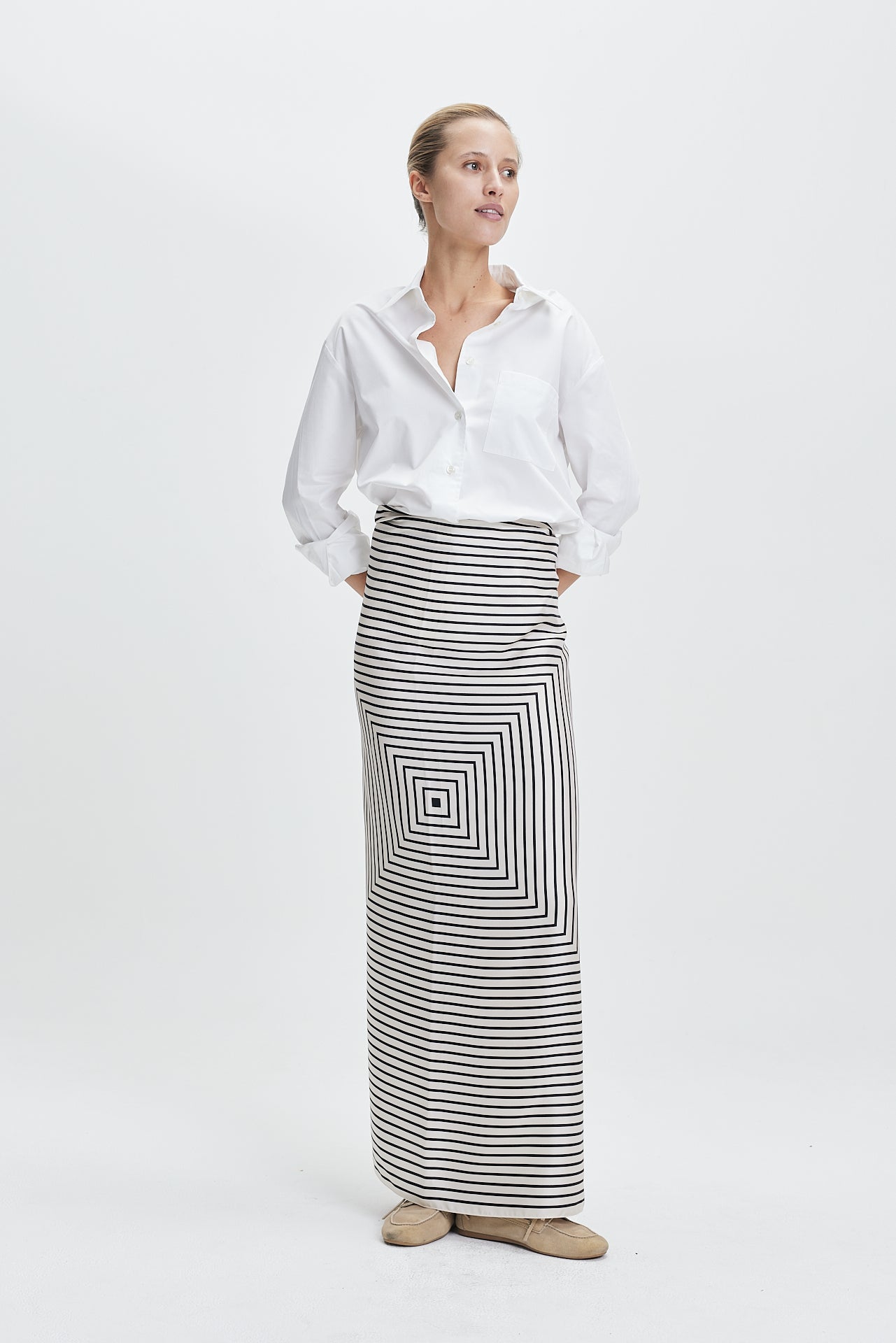 Silk Scarf Squares 123 Off-White