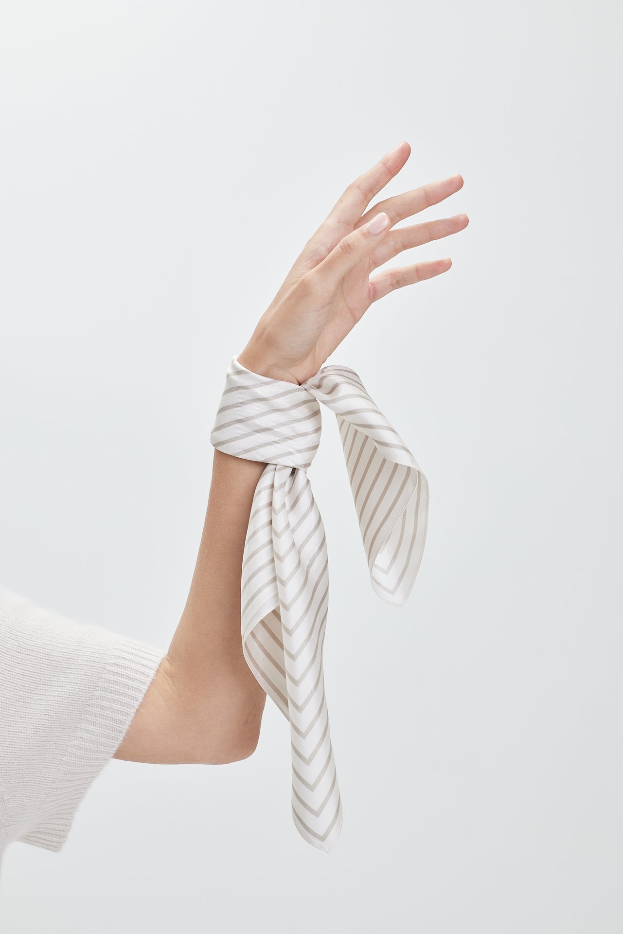 Silk Scarf Squares 50 Cream