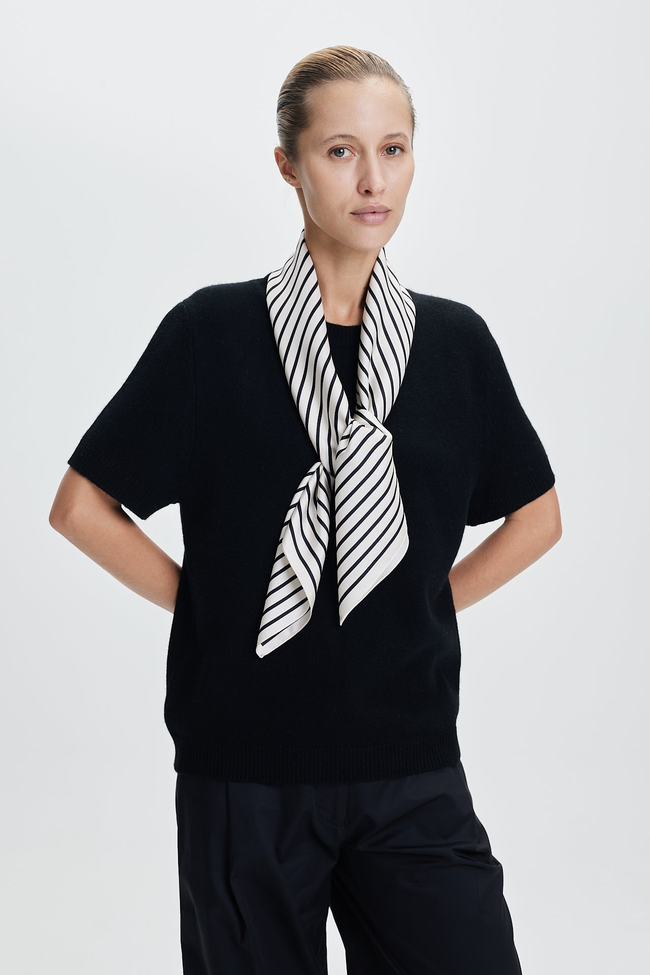 Silk Scarf Squares 90 Off-White