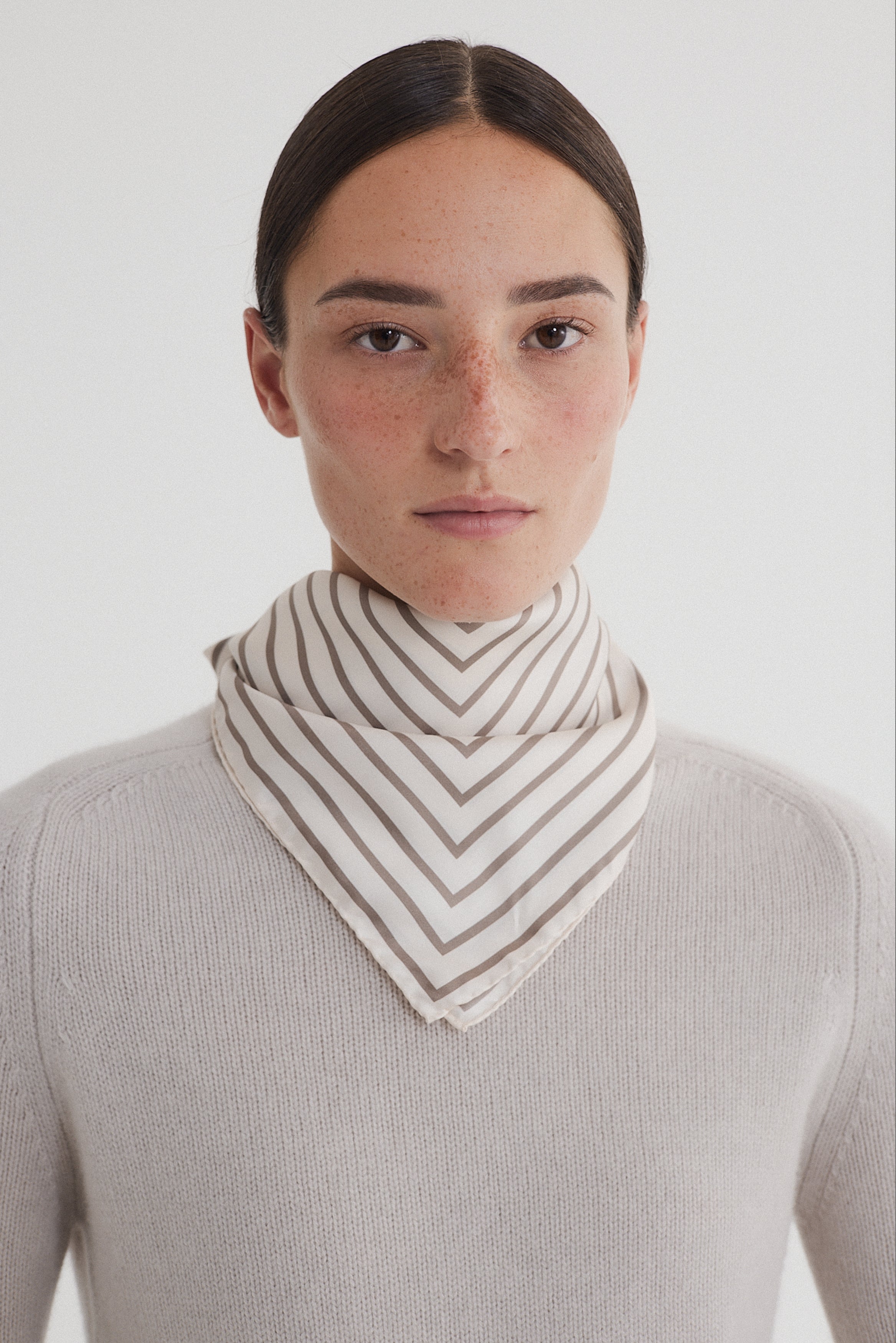Squares Scarf 70 Soft Mocha