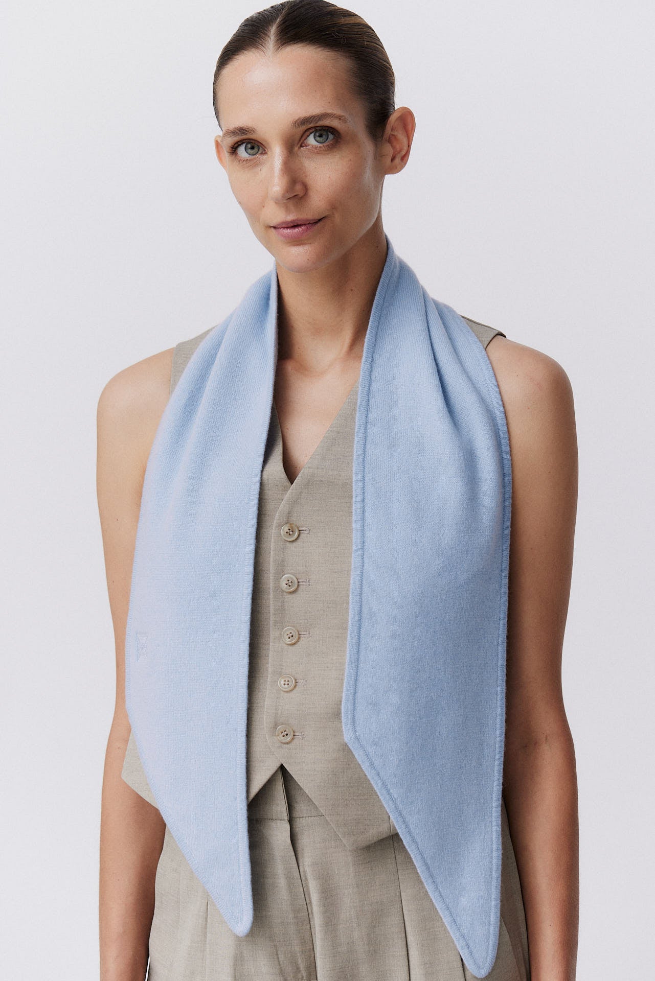 Cashmere Fine Bandeau Light Blue