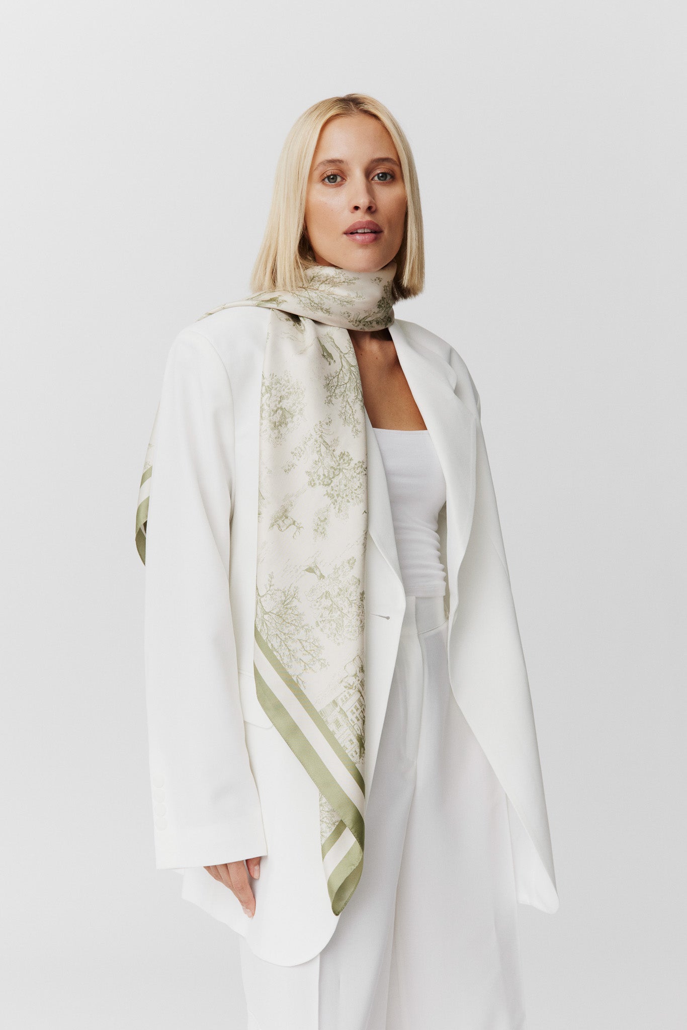 Seidentuch Toile Valentine 123 Pistachio