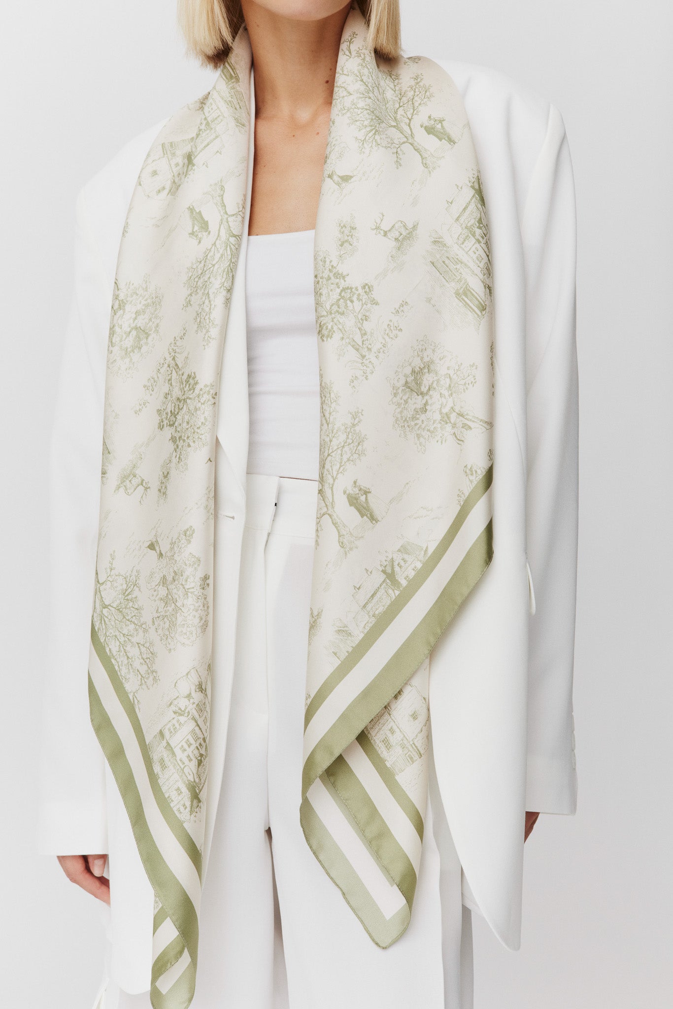 Seidentuch Toile Valentine 123 Pistachio