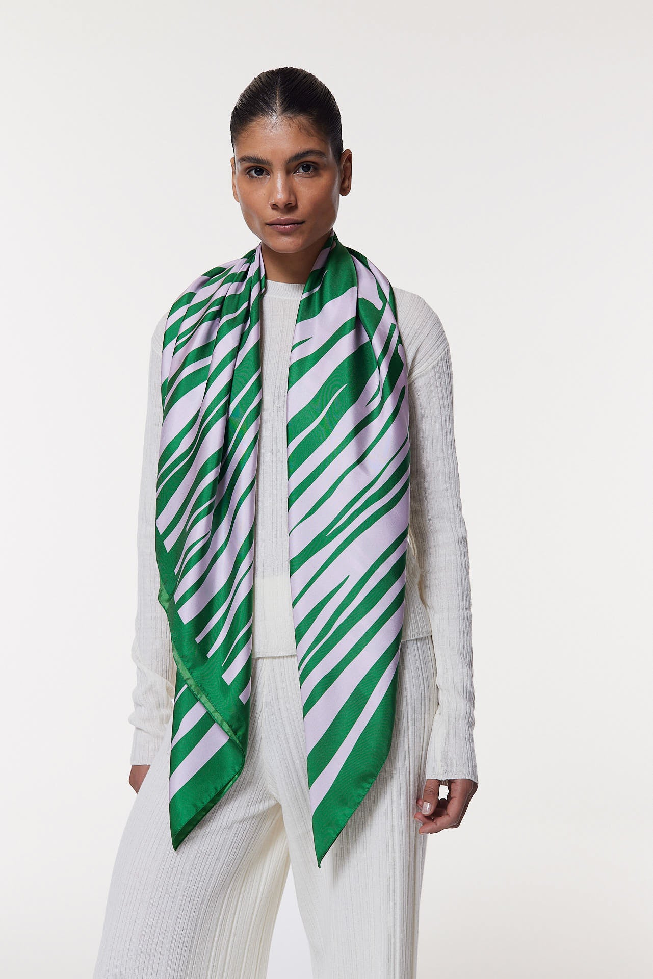 Seidentuch Zebra 123 Green