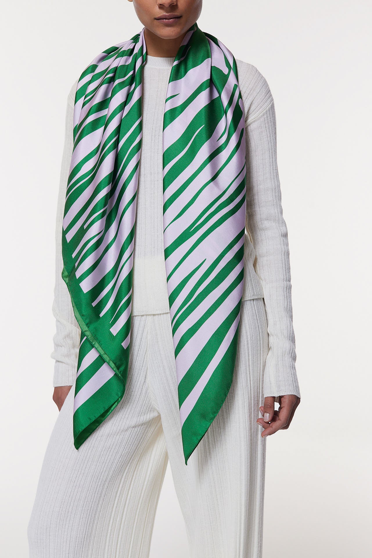 Seidentuch Zebra 123 Green