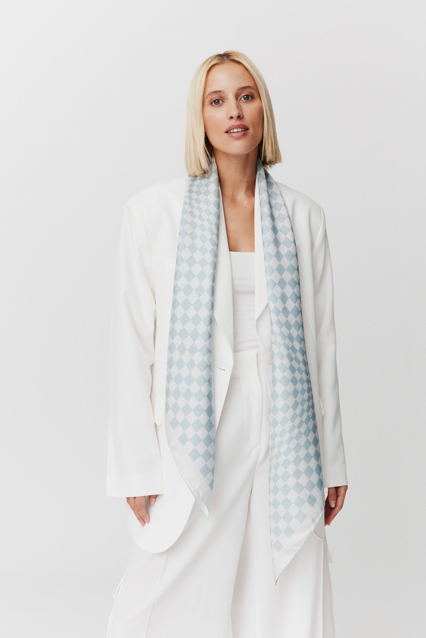Silk Scarf Illusion 123 Crystal Blue