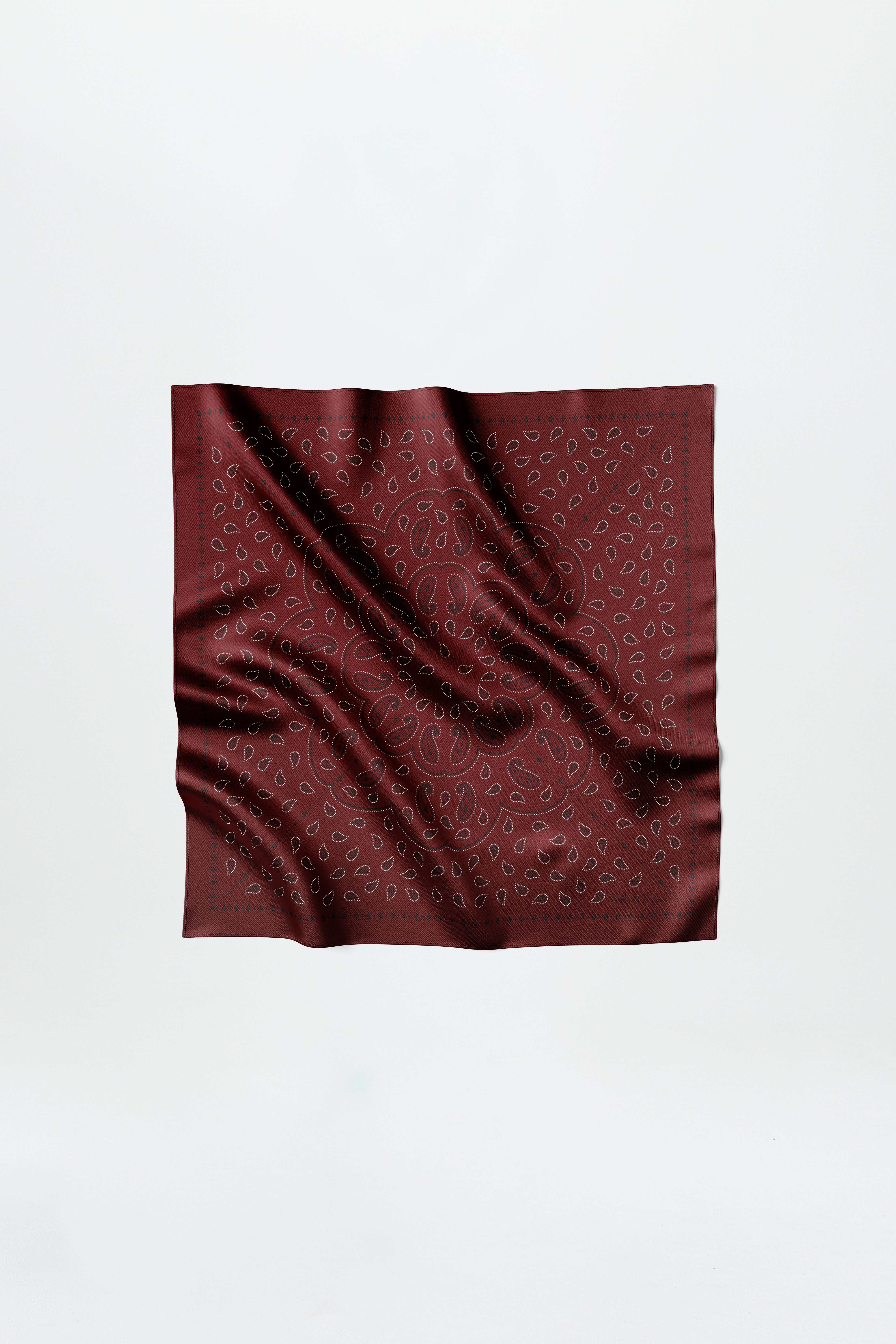 Silk Scarf Paisley 70 Burgundy