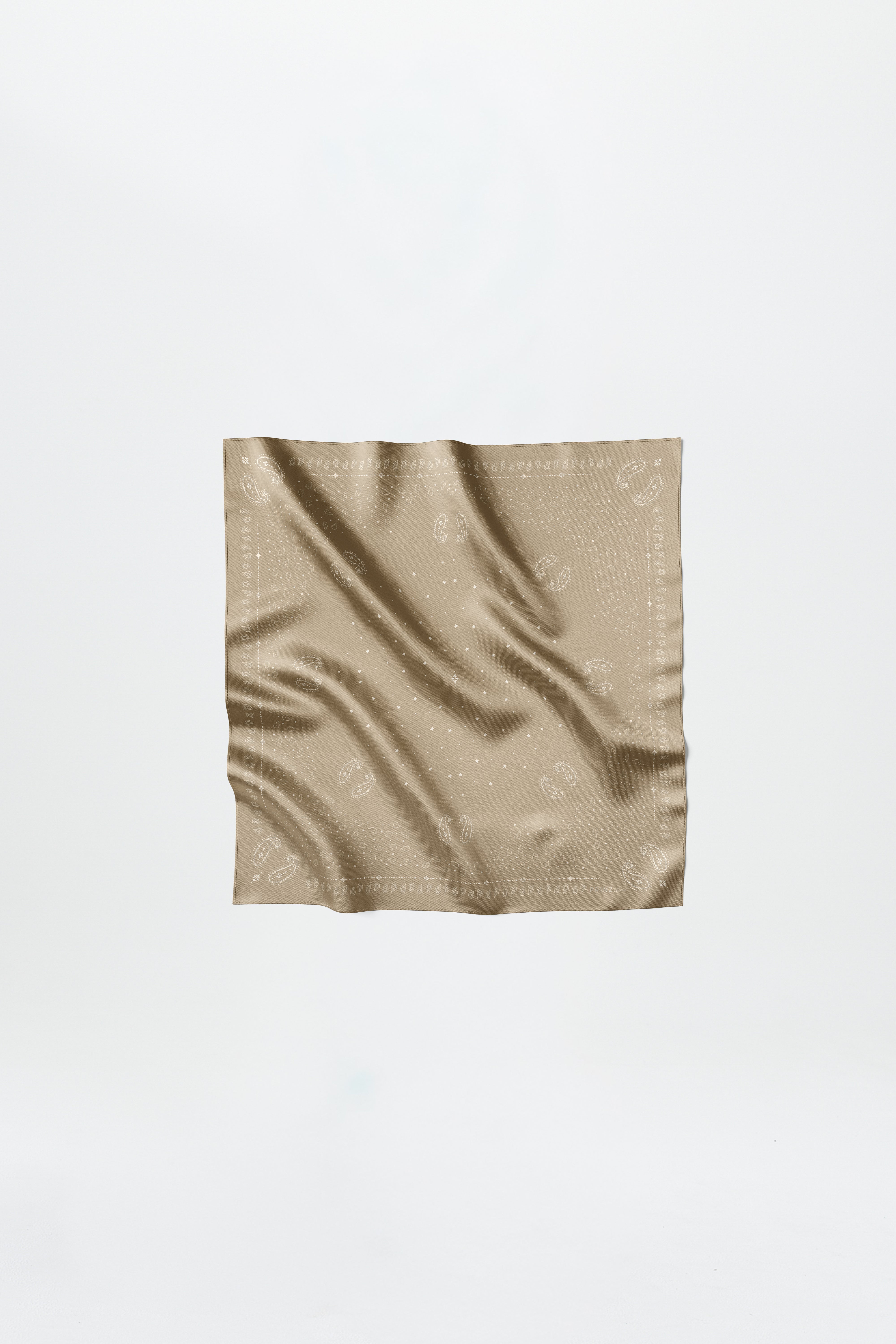 Silk Scarf Paisley 50 Sand