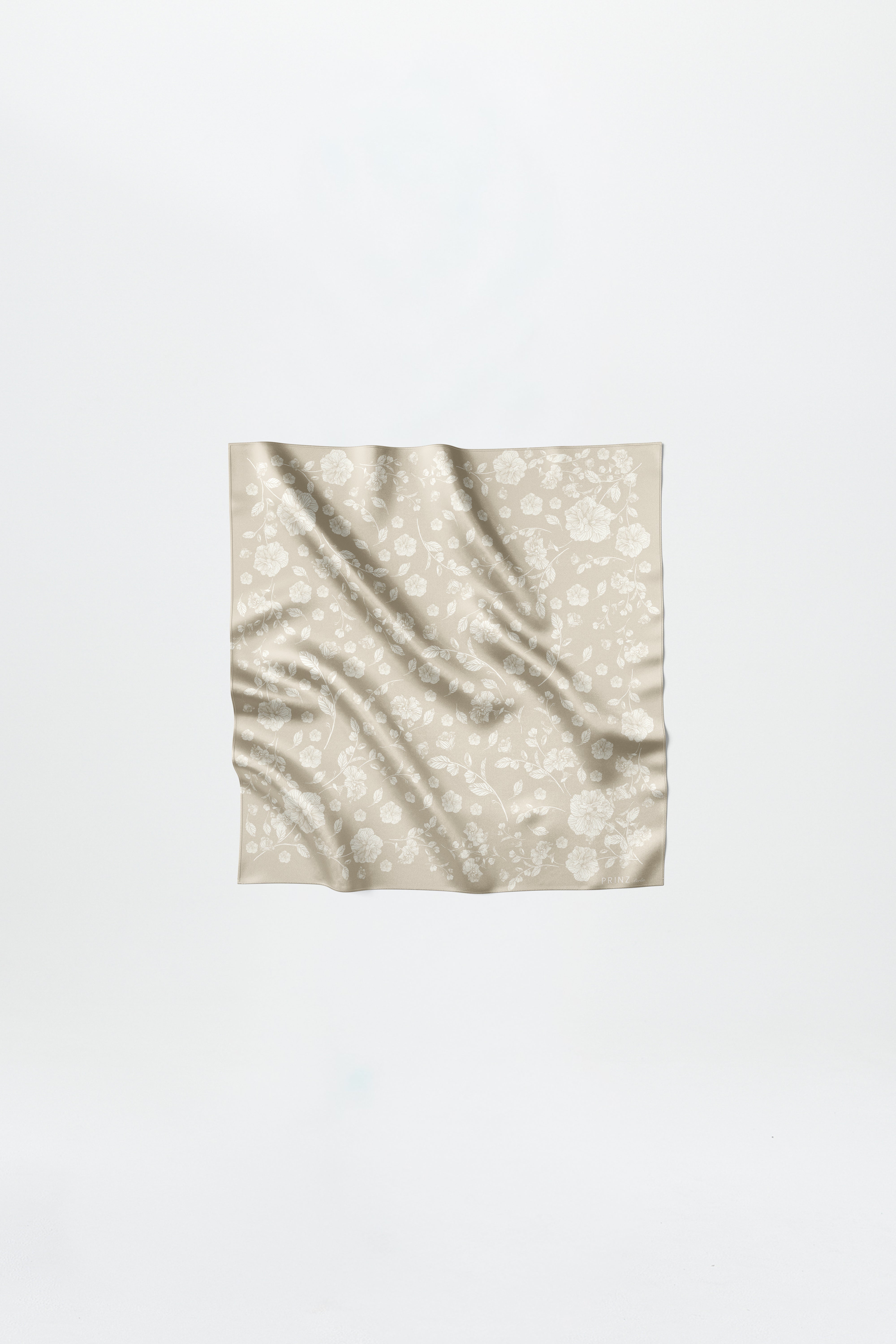 Silk Scarf Midnight Botanica 50 Sand