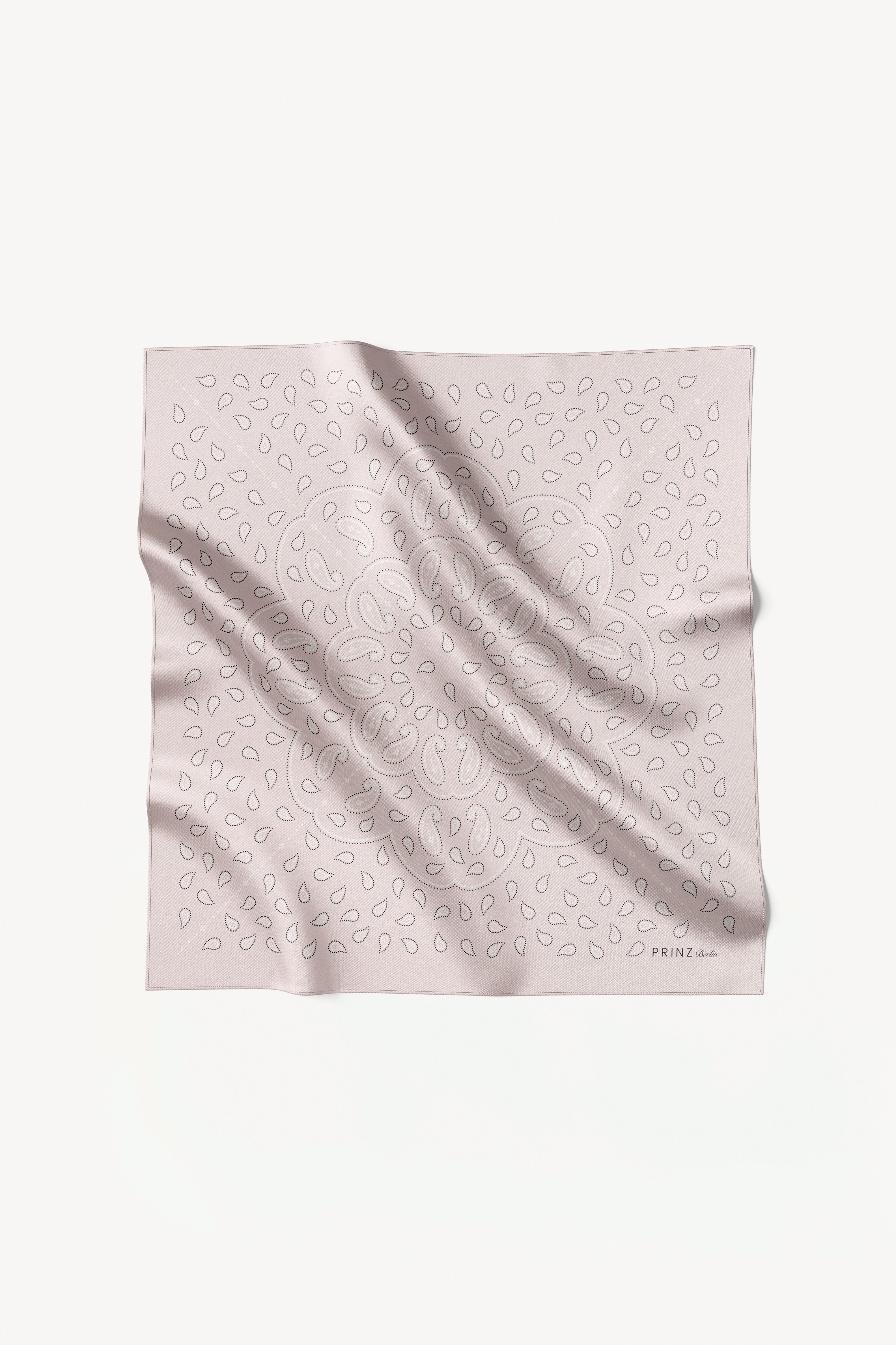 Silk Scarf Paisley 90 Rose