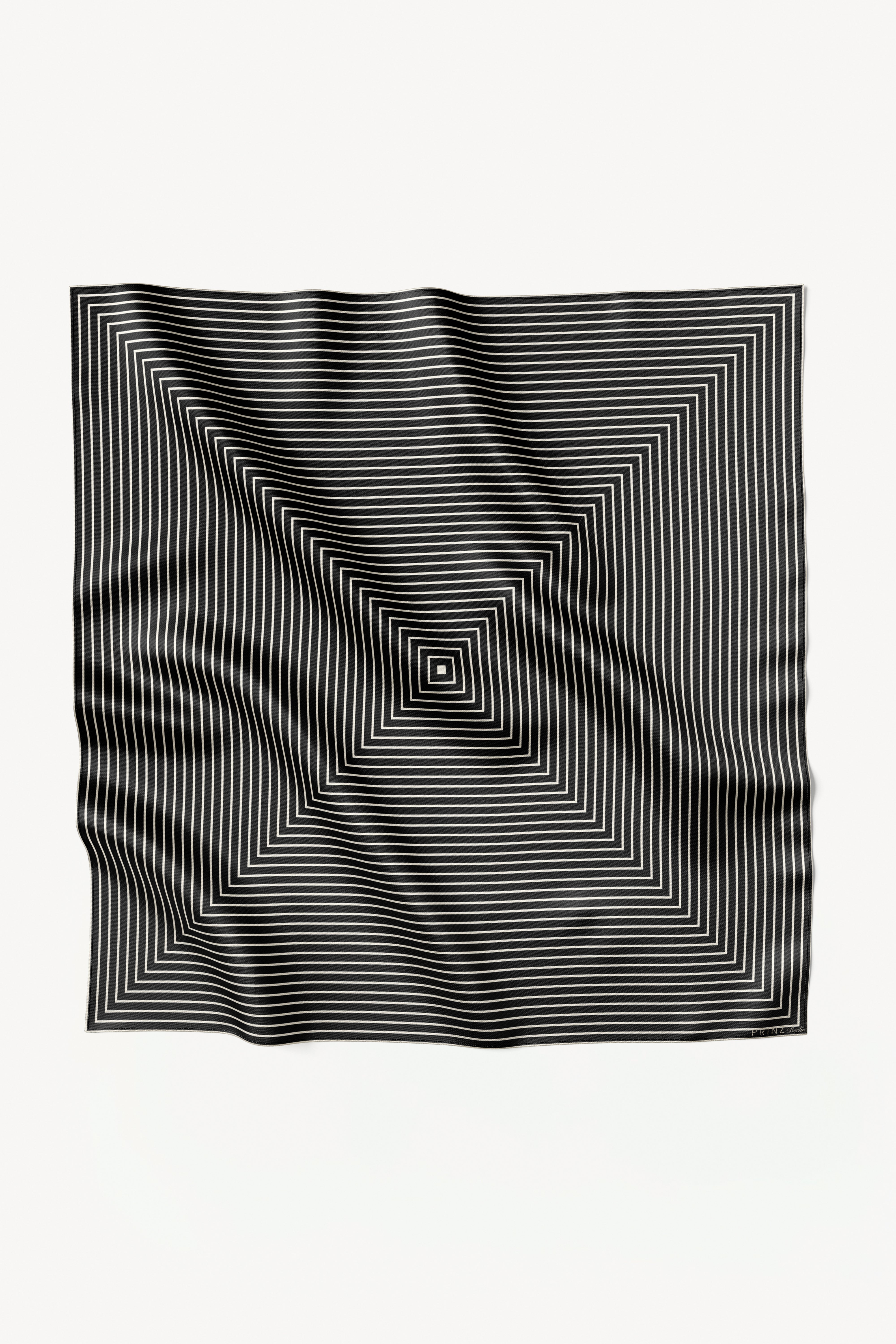 Silk Scarf Squares 123 Black