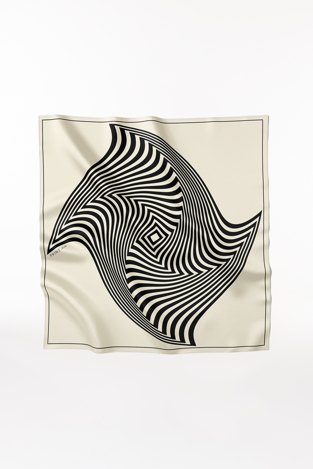 Silk Scarf Swirl 123 Off-White