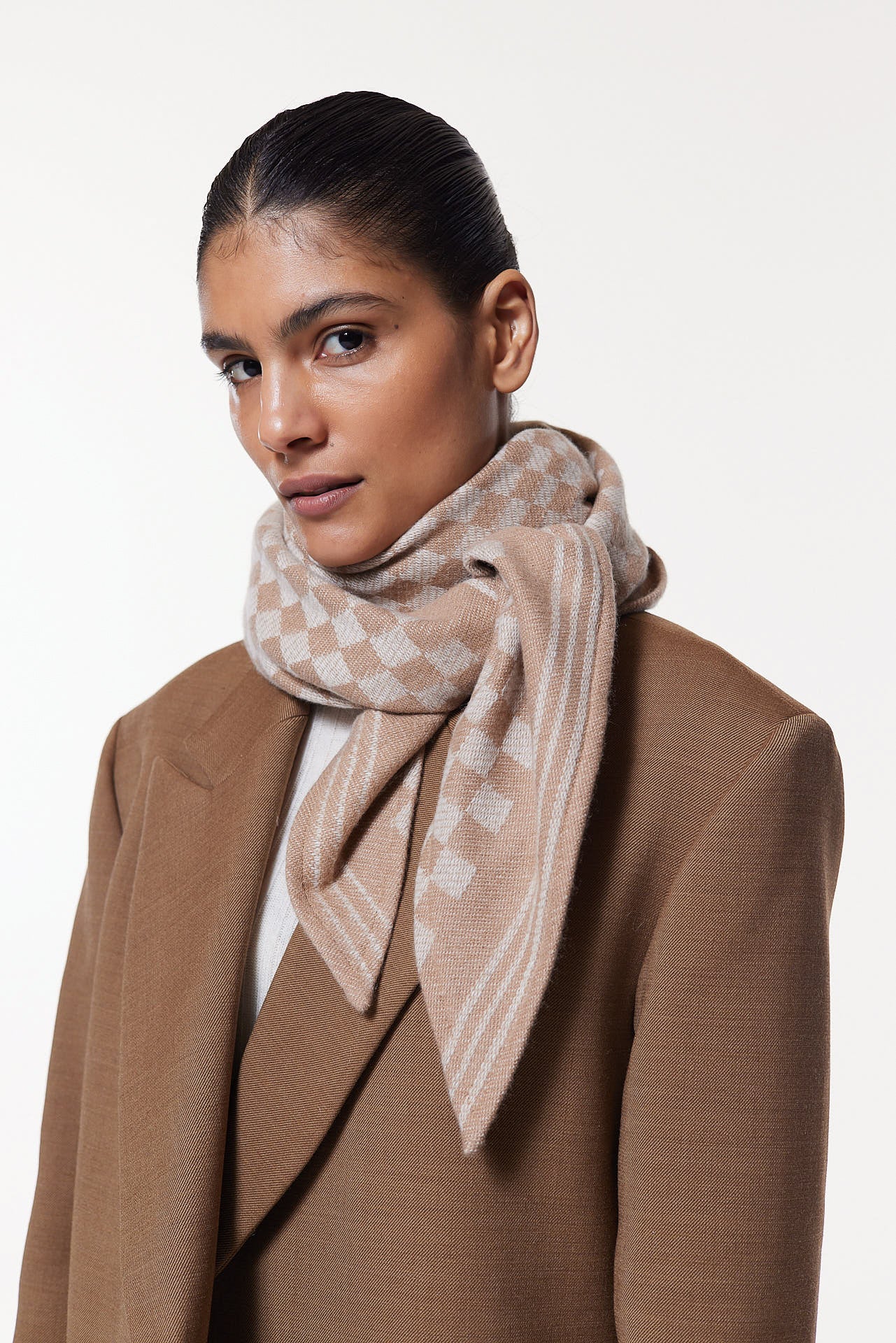 Kaschmir Triangle Jacquard Beige