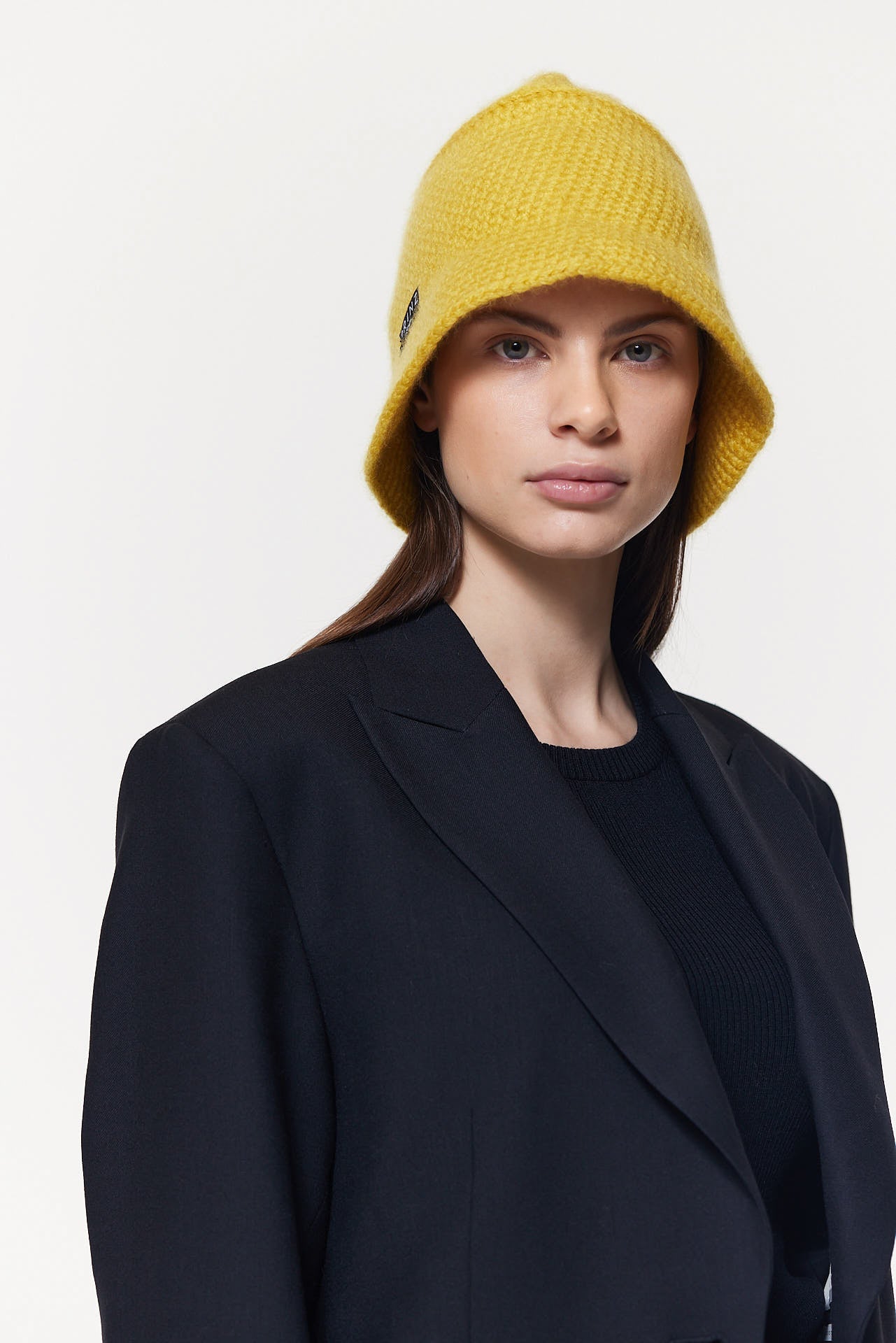 Gelber Bucket Hat Damen aus Kaschmir Prinz Berlin