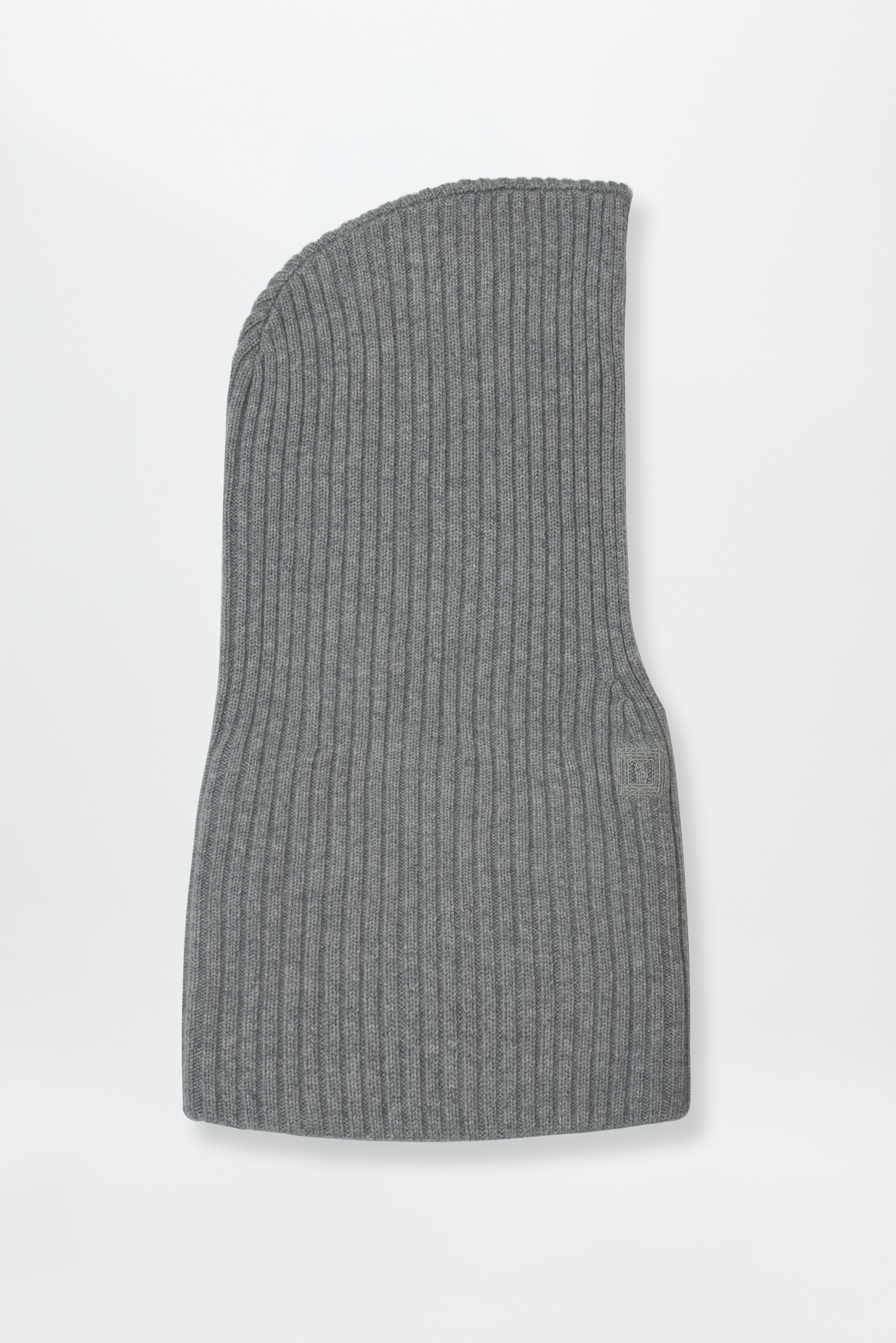 Cashmere Rib Hood Light Grey