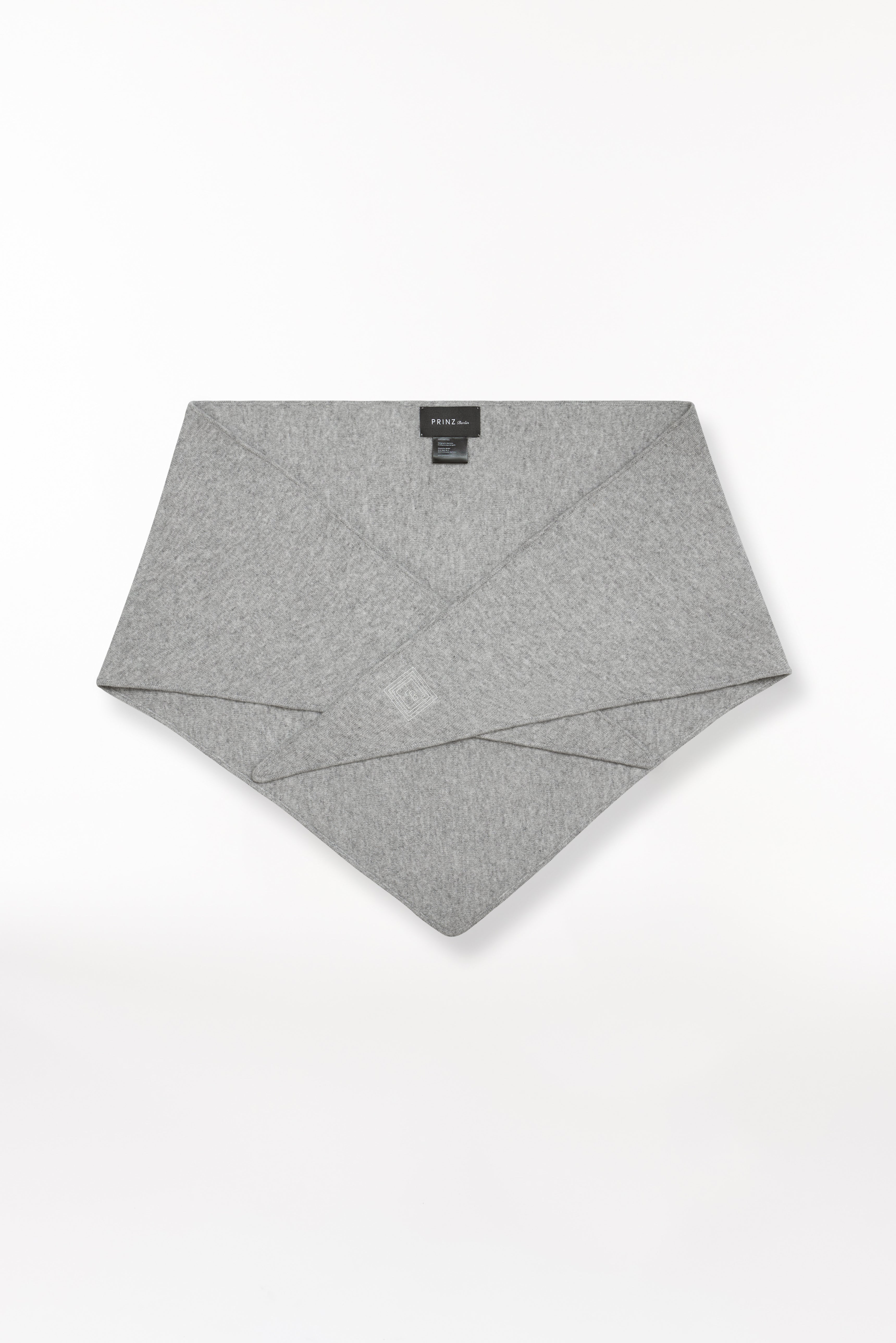 Kaschmir Triangle Fine Knit Hellgrau