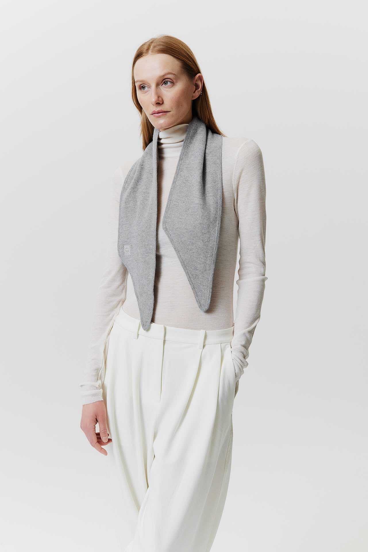 Kaschmir Bandeau Fine Knit Light Grey