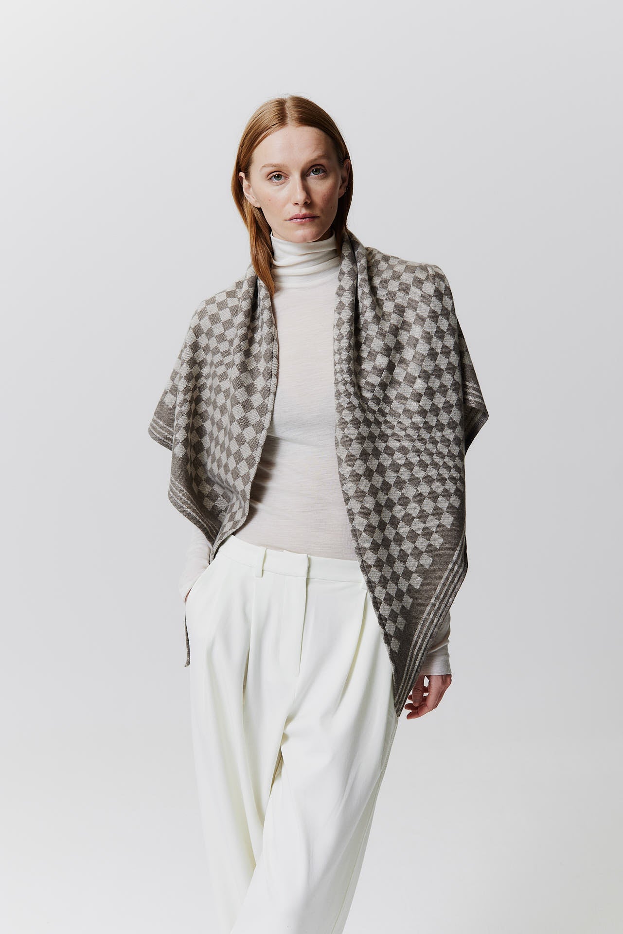 Kaschmir Triangle Jacquard Taupe