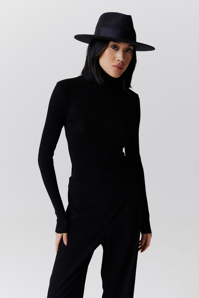 Prinz Berlin Merino Fedora Hut Short Brim Graphite