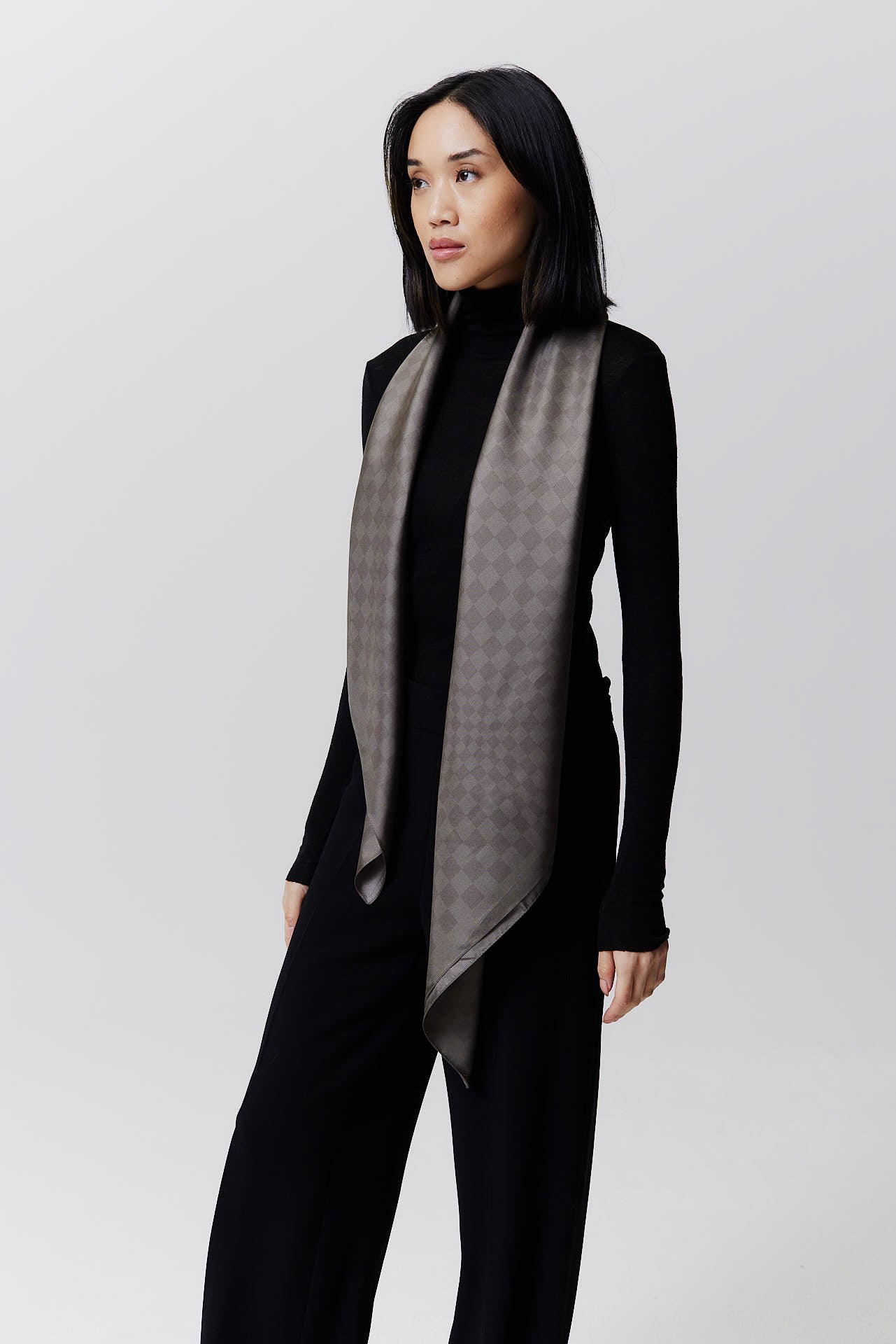 Silk Scarf Illusion 123 Taupe