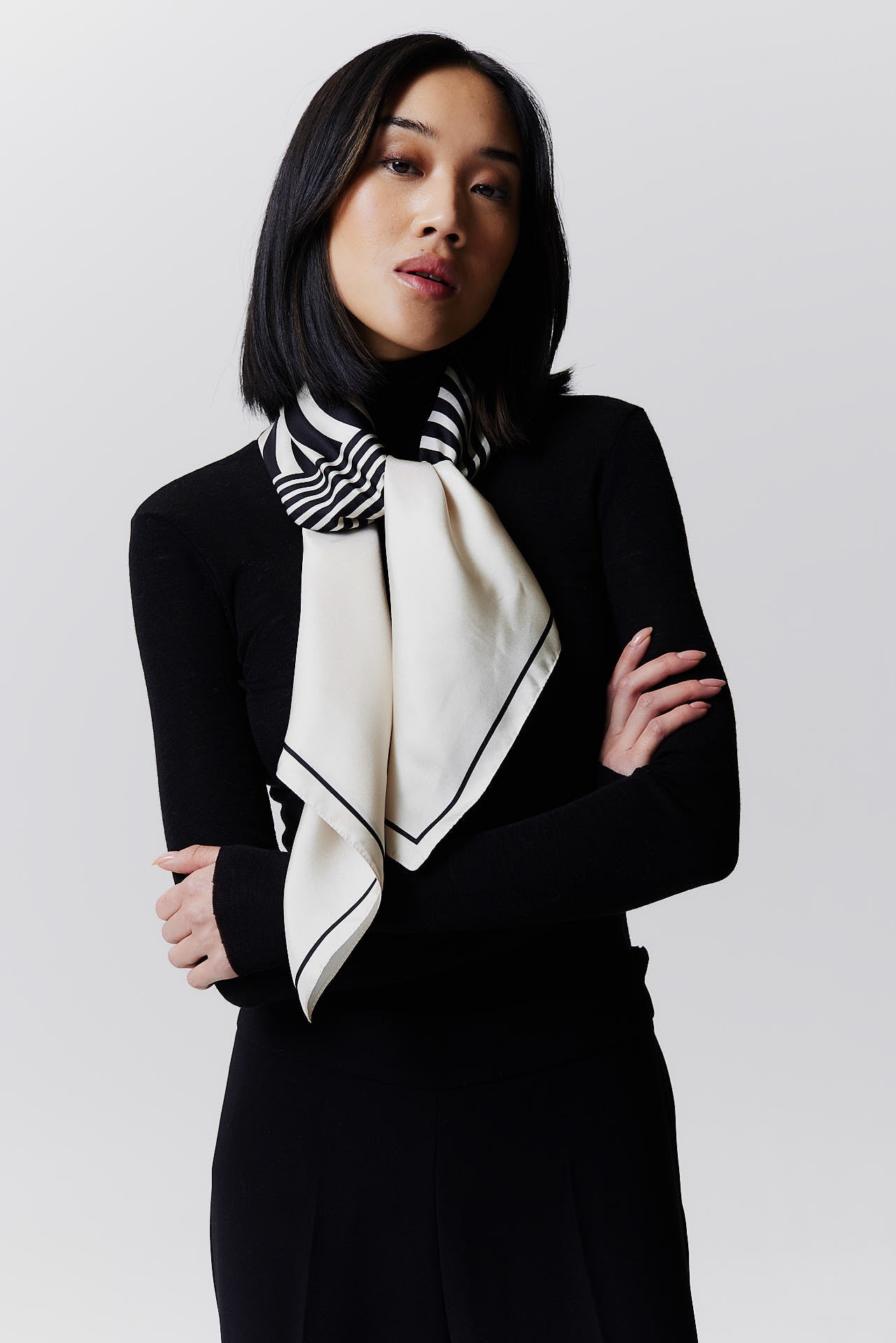 Seidentuch Swirl 90 Off-White