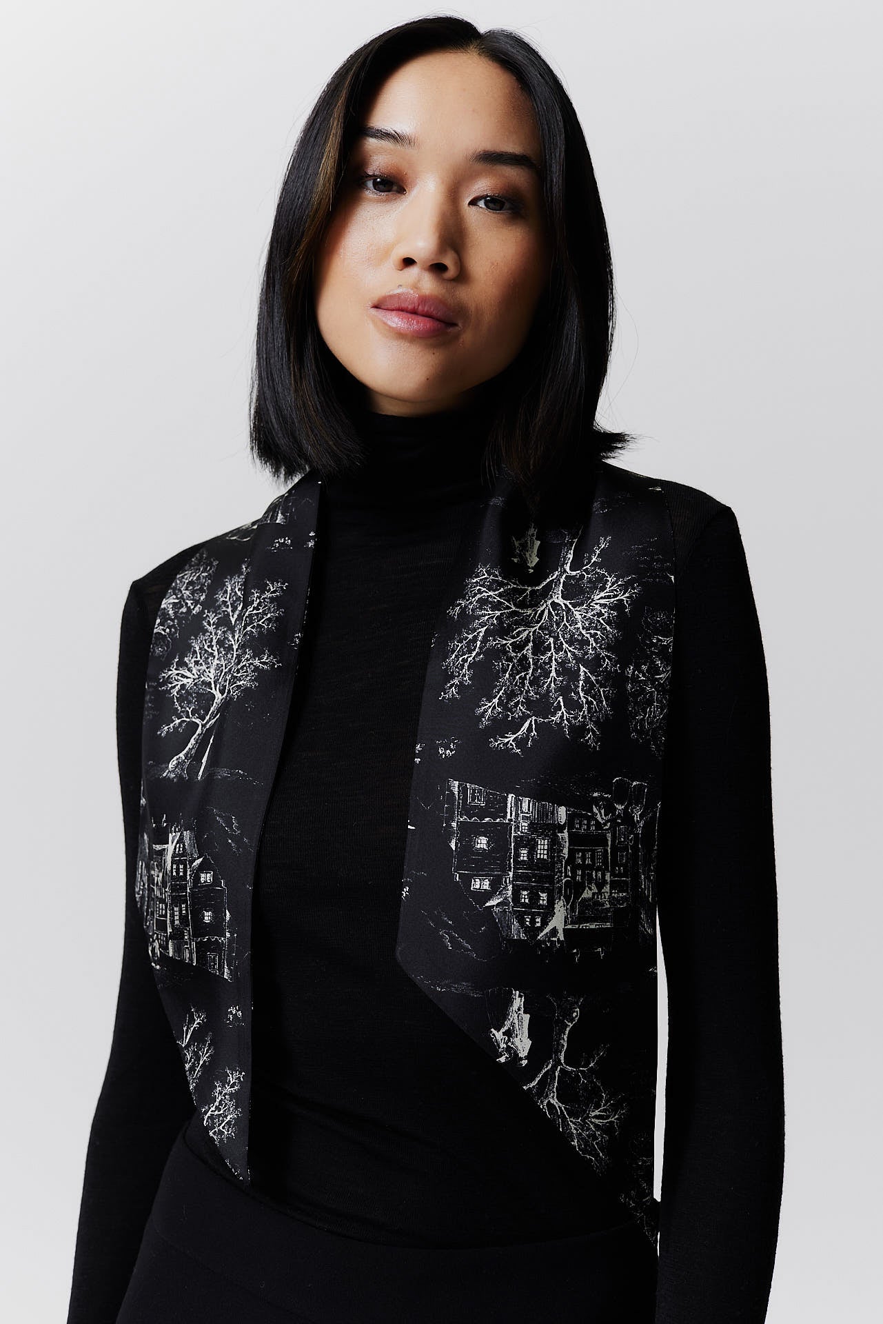 Silk Bandeau Toile Valentine Black