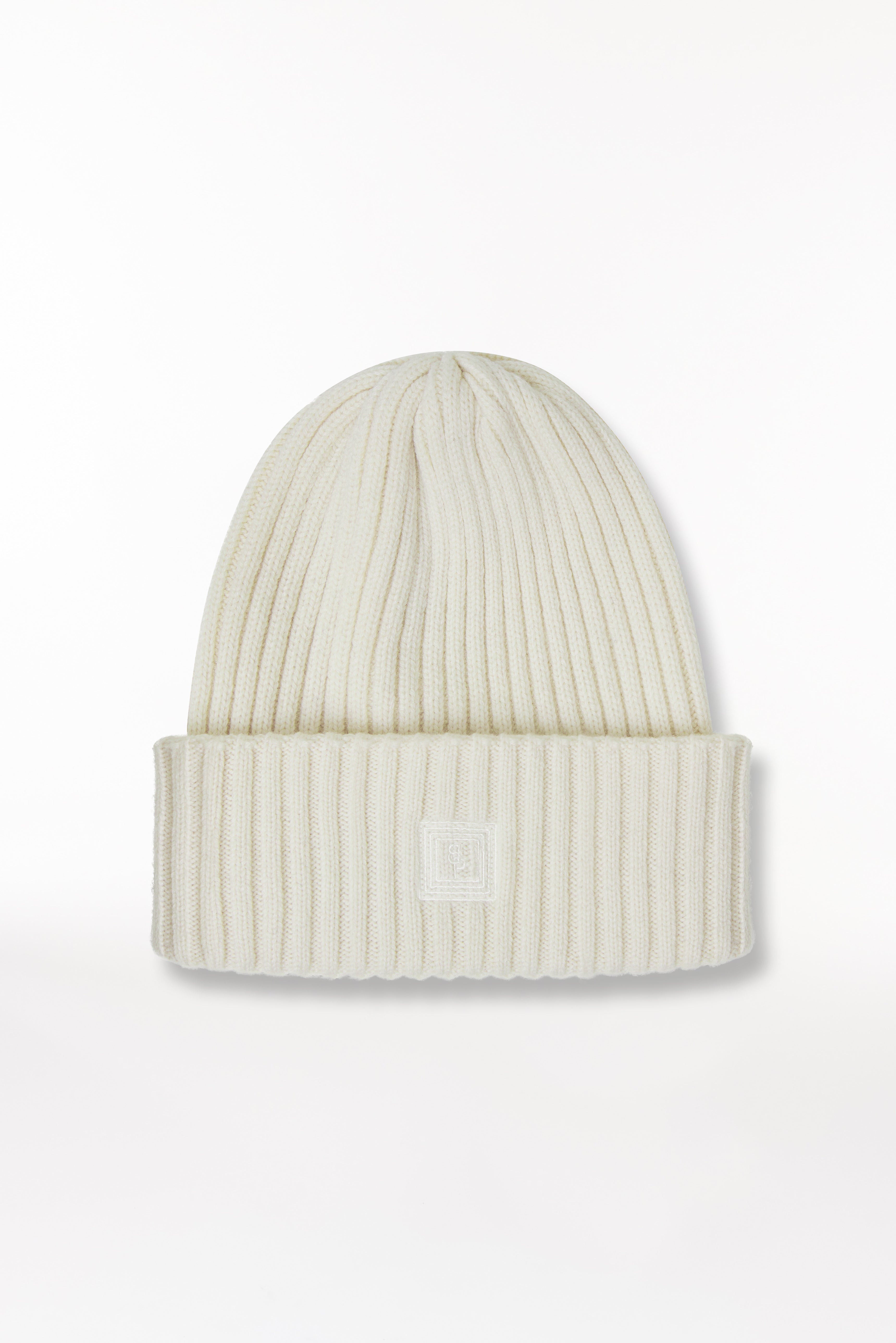 Cashmere Beanie Rib Knit Graphite