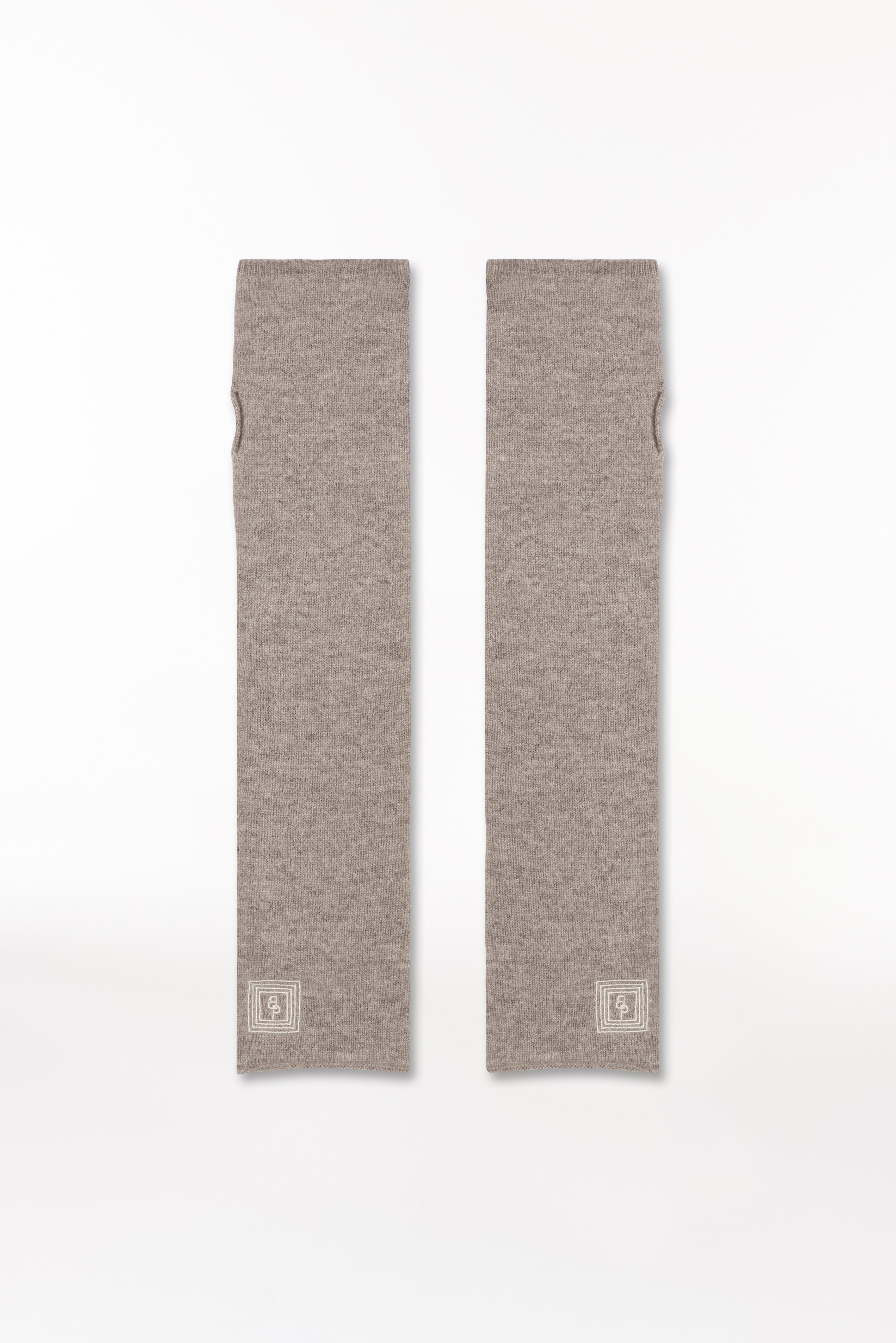 Kaschmir Arm Warmers Fine Knit Beige