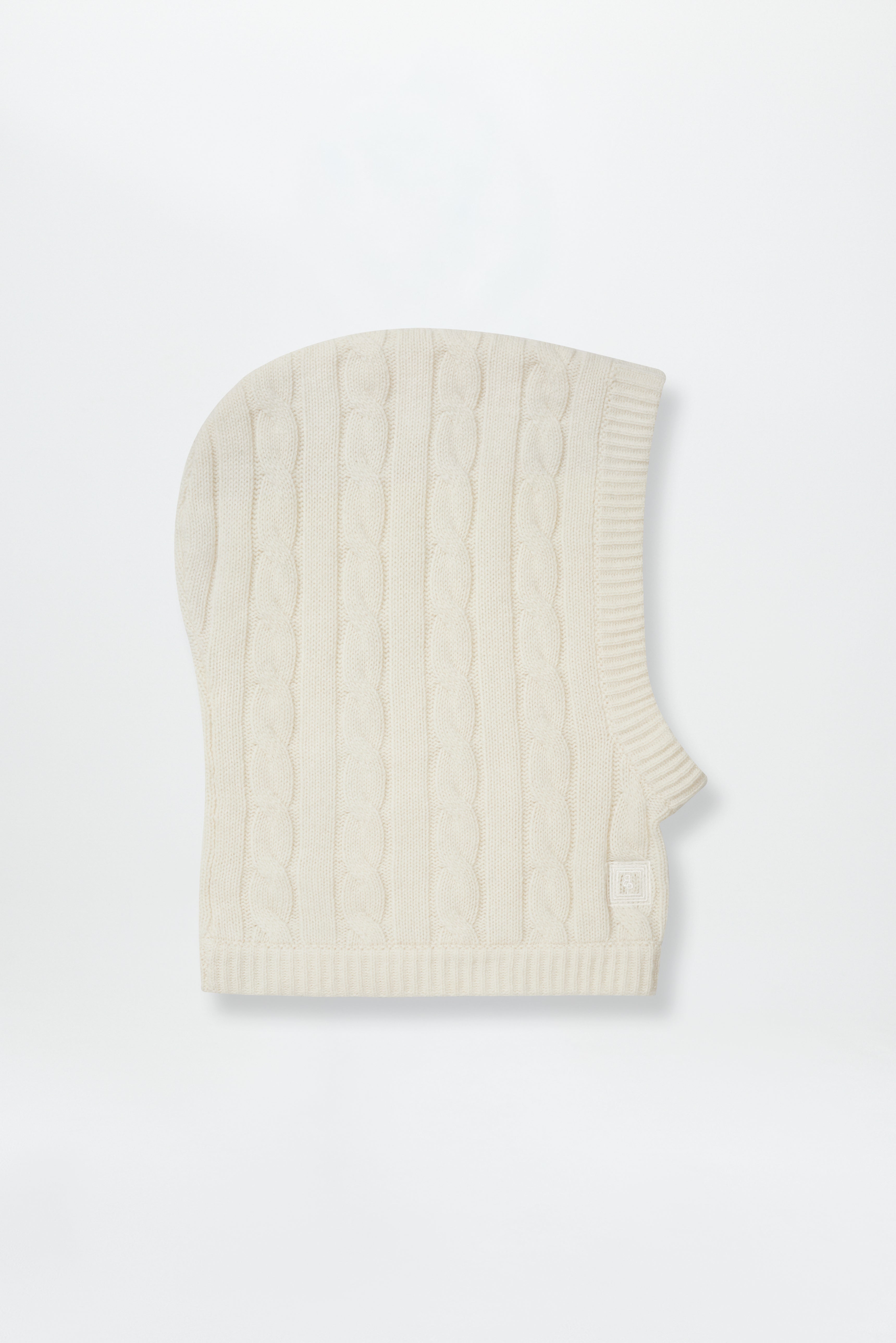 Cashmere Cable Hood Off-White
